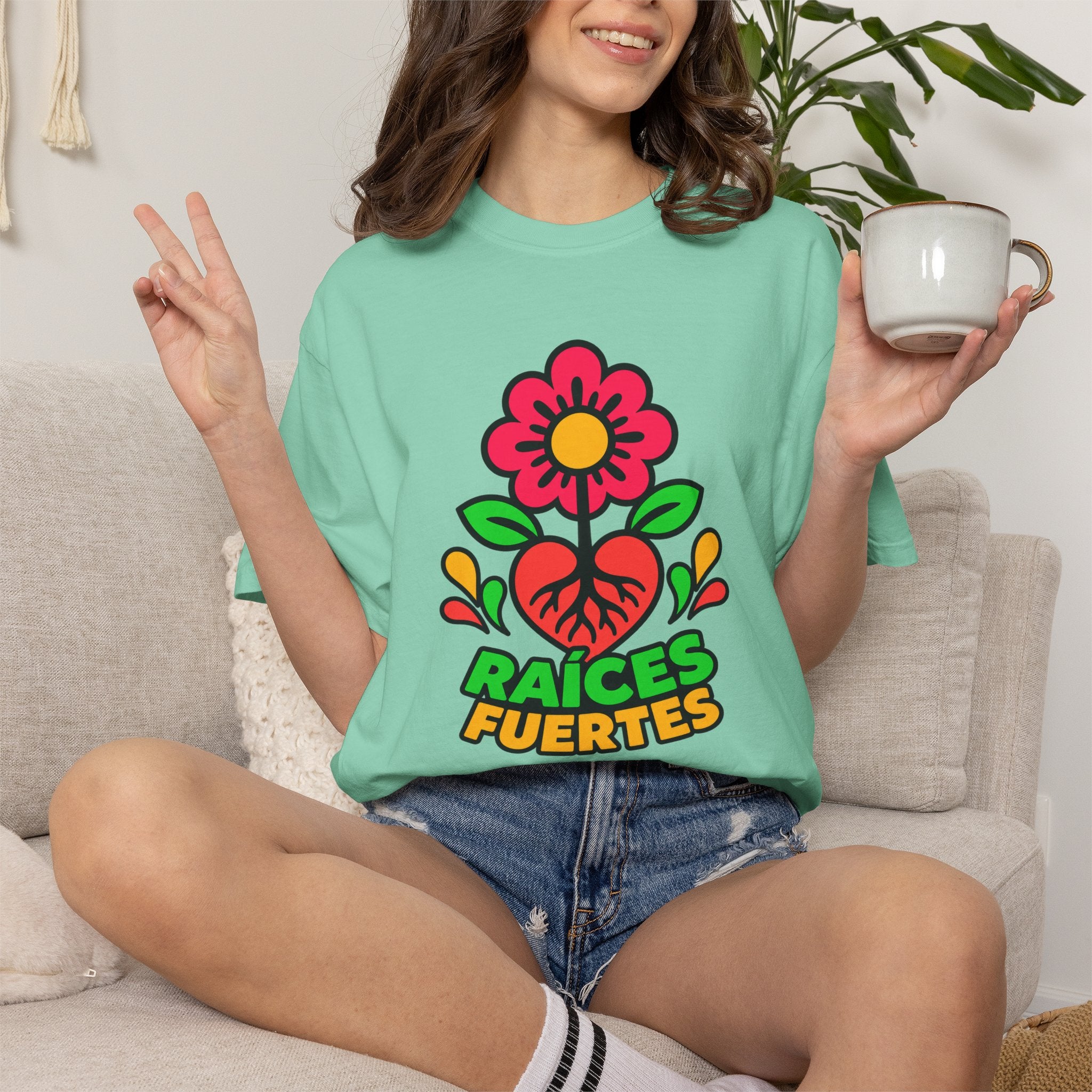 Raíces Fuertes Latino Heritage Heavyweight Tee 🌺❤️