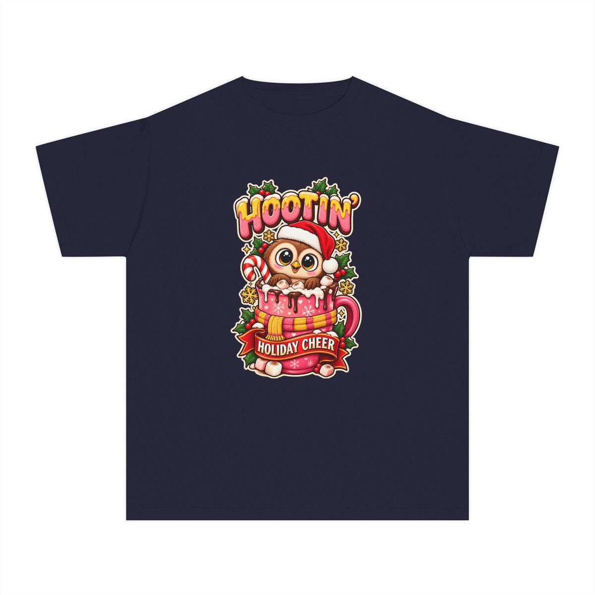 Hootin’ Christmas Cheer Youth Tee