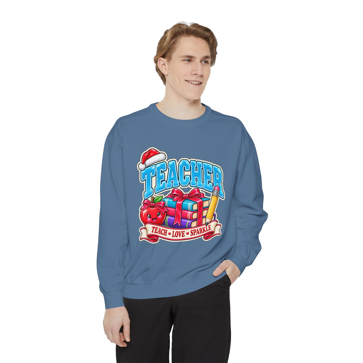 Teach • Love • Sparkle Christmas Teacher Sweatshirt