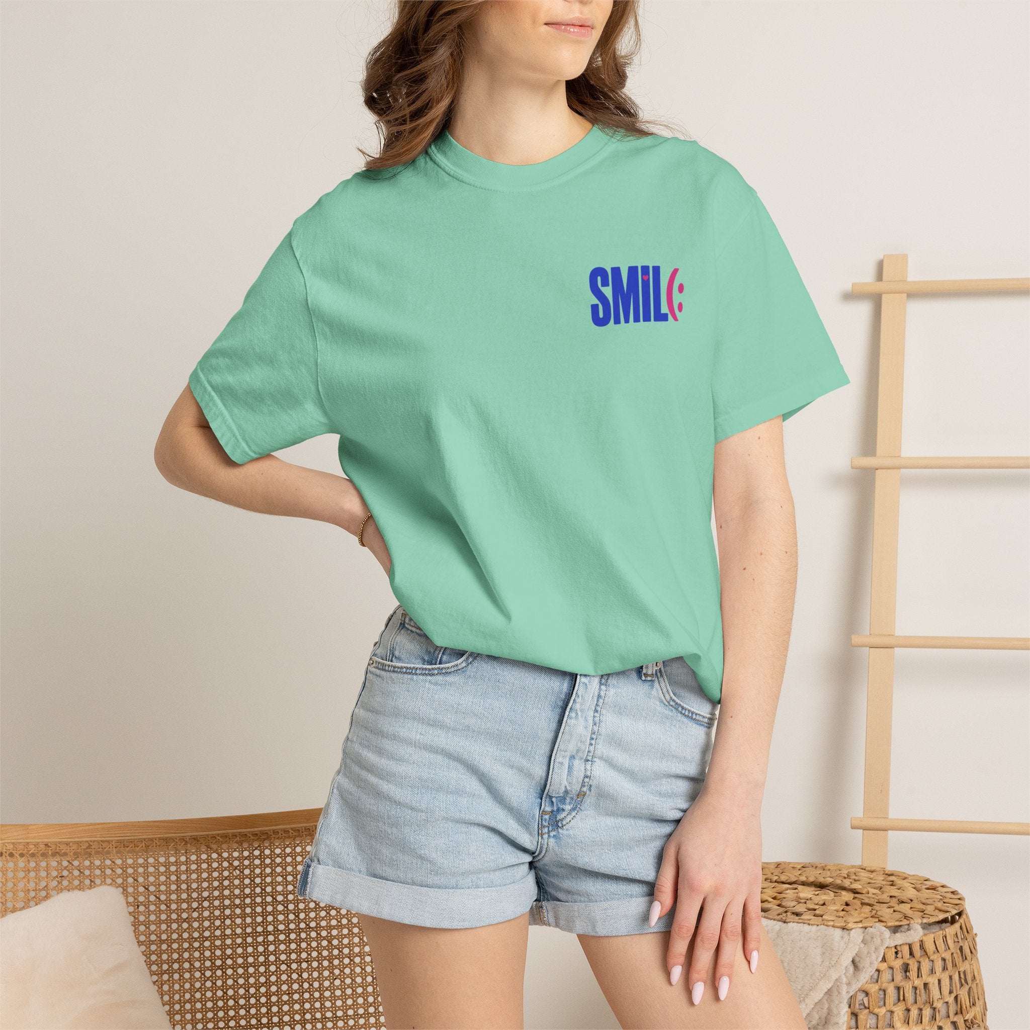 SMIL(: It’s Free Garment-Dyed Graphic Tee
