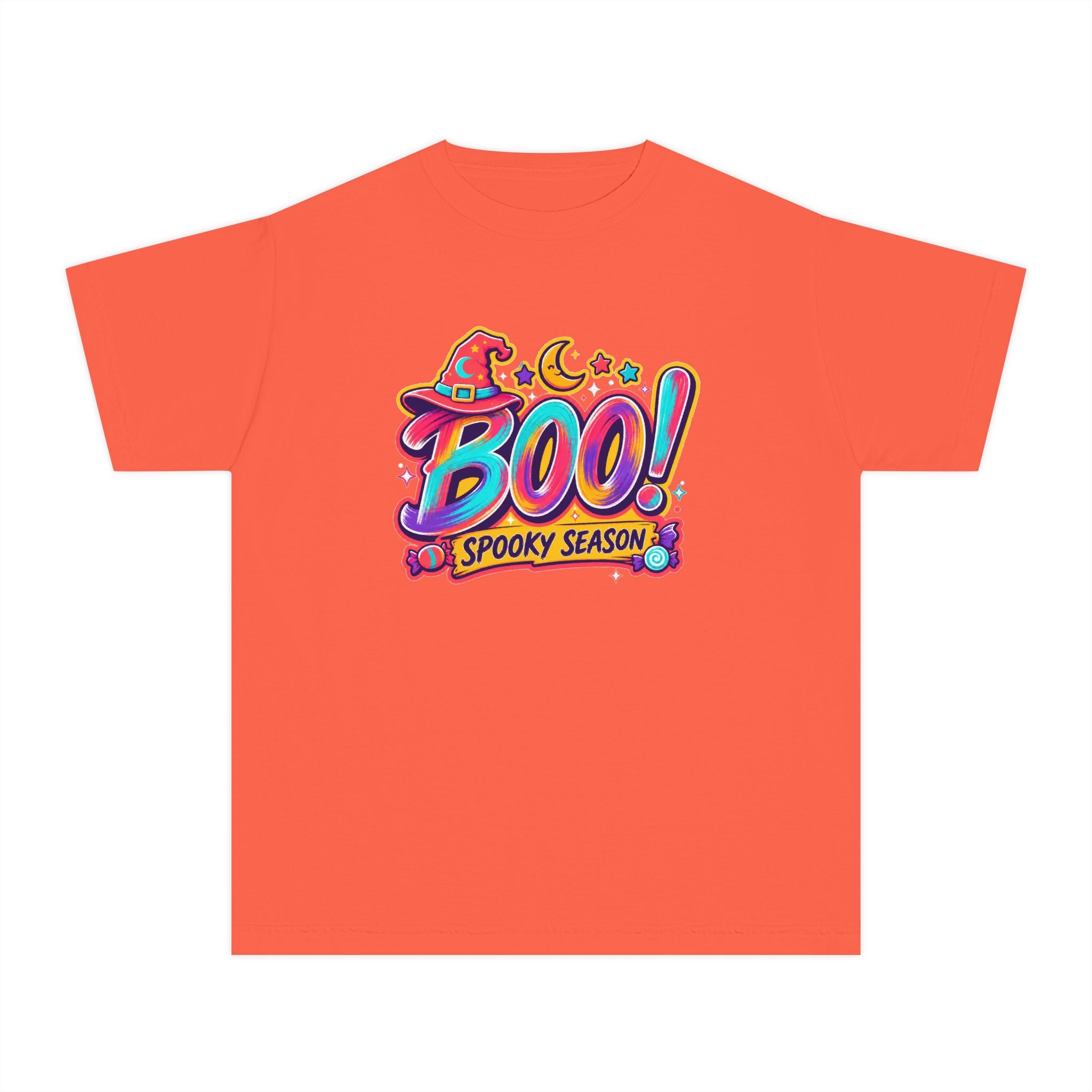 🎃 BOO! Spooky Season Youth Retro Tee ✨