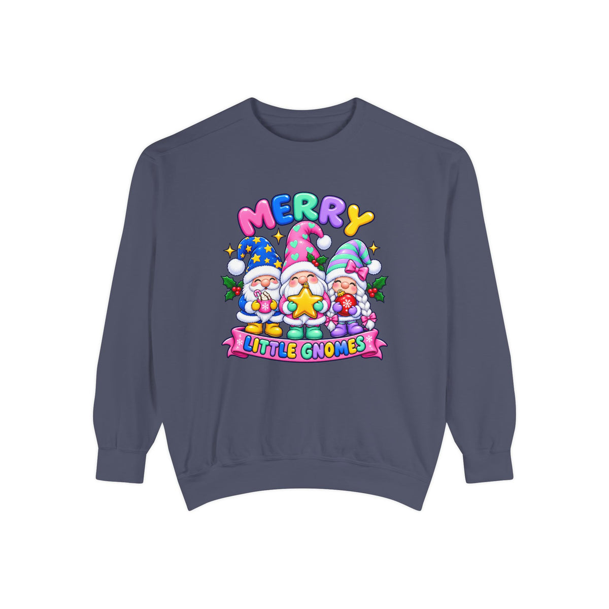 Merry Little Gnomes Sweatshirt Cute Christmas Holiday Crewneck