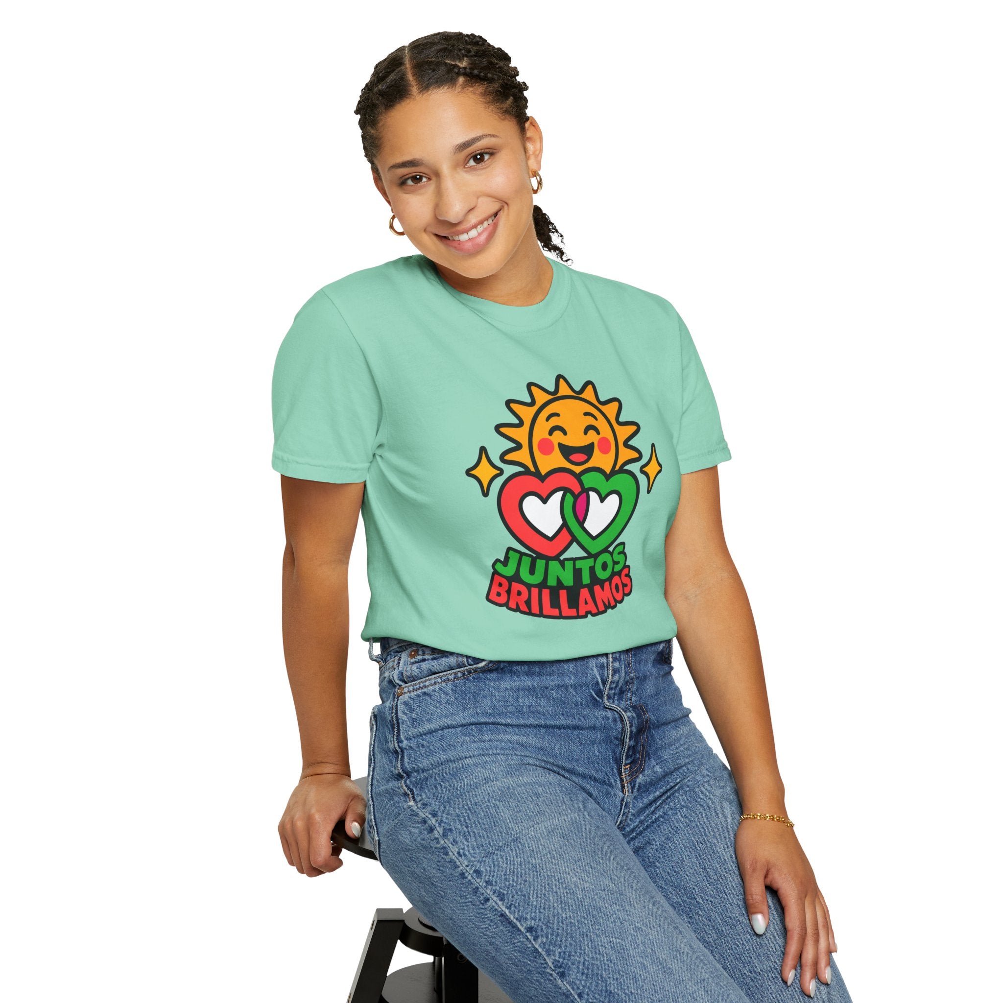 Juntos Brillamos Latino Heritage Heavyweight Tee ☀️❤️