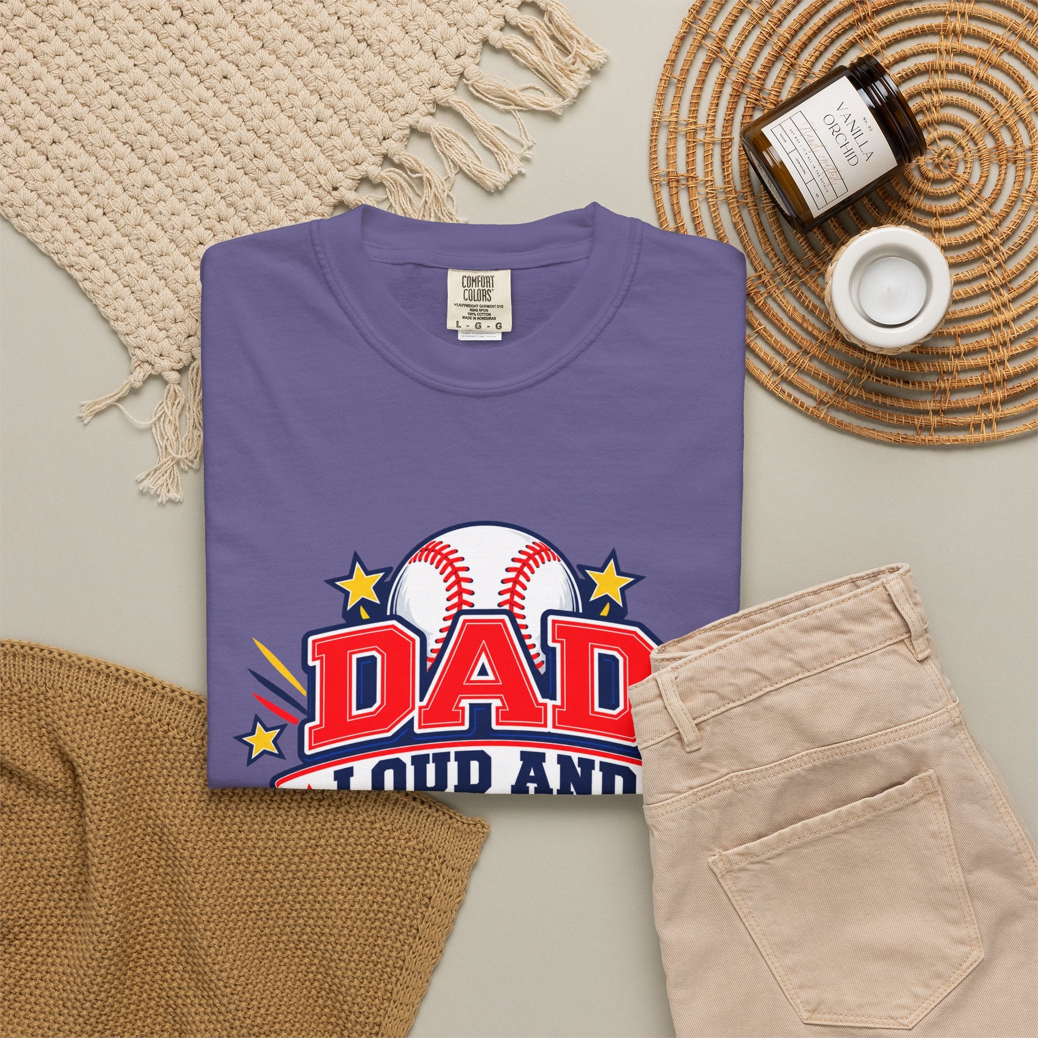 Baseball Dad Loud and Proud Comfort Colors® Tee ⚾️⭐