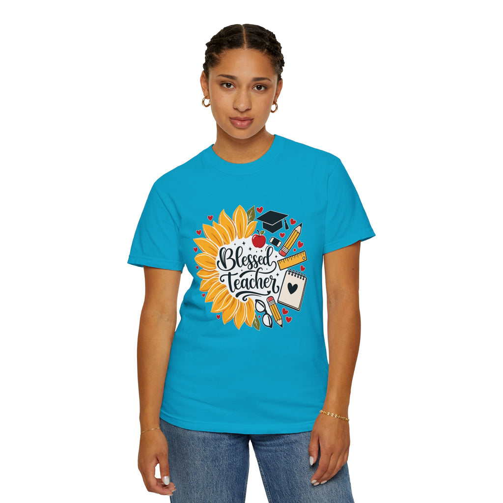Blessed Teacher Heavyweight Tee 🌻📚✏️