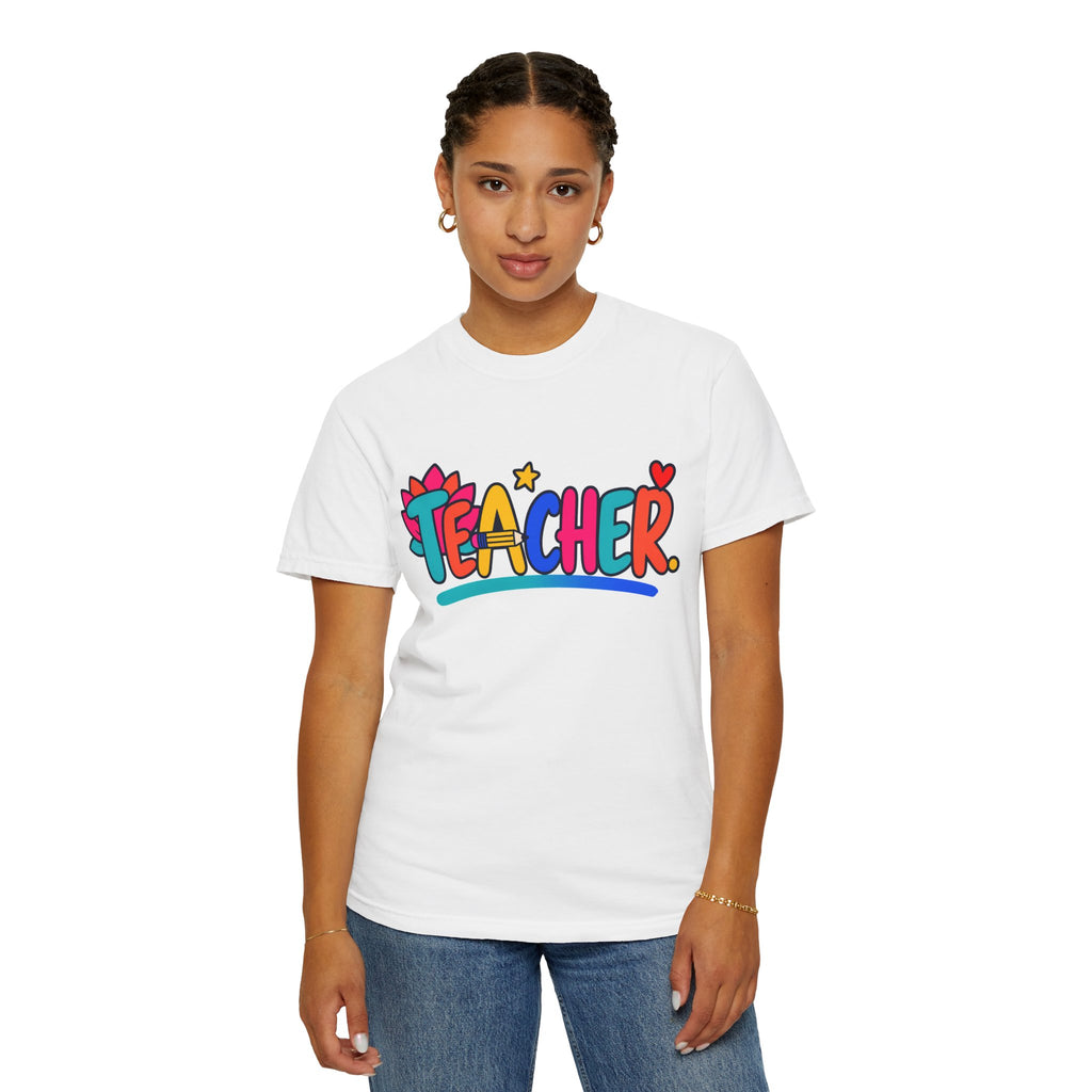Colorful Teacher Comfort Colors® Heavyweight Tee 🍎✏️