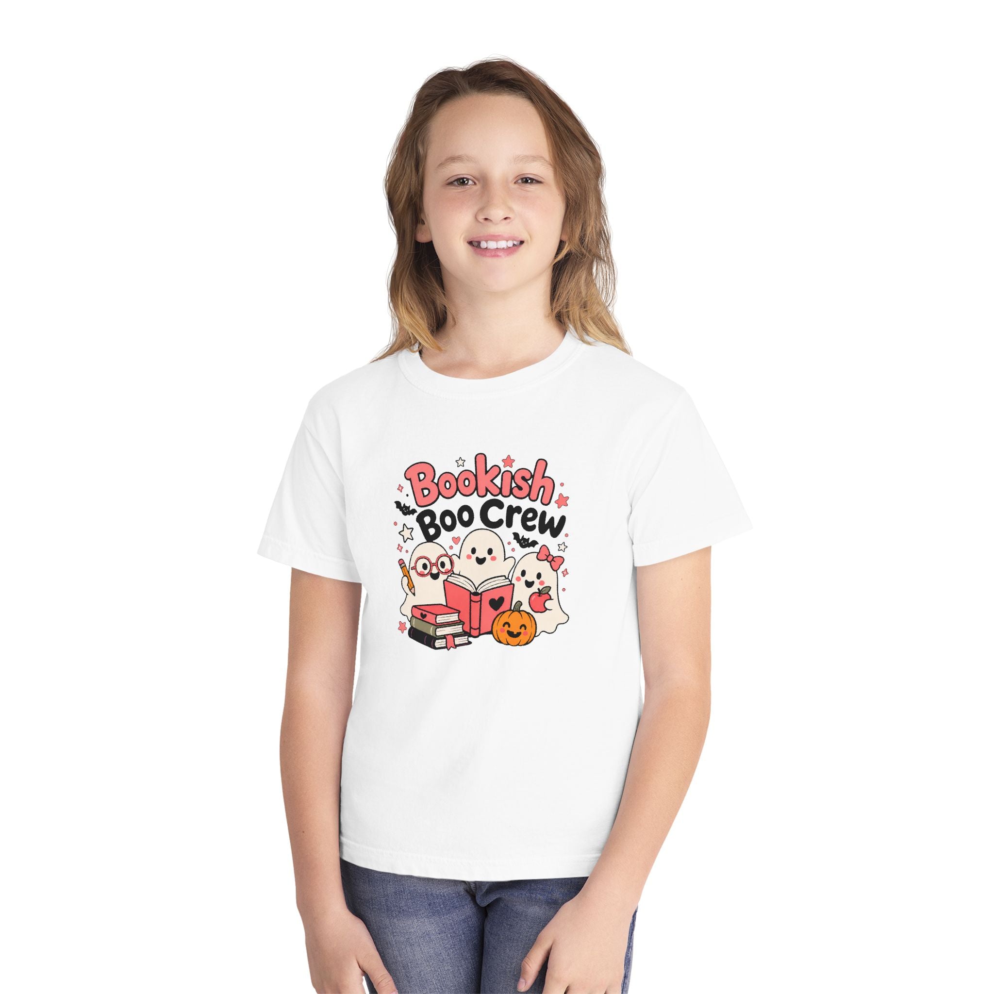 Bookish Boo Crew Youth Halloween Tee 📚👻