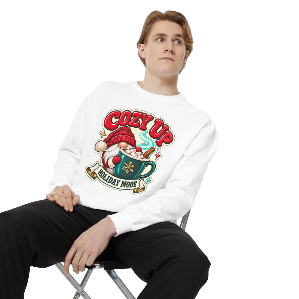 Cozy Up Christmas Mode Gnome Cocoa Sweatshirt