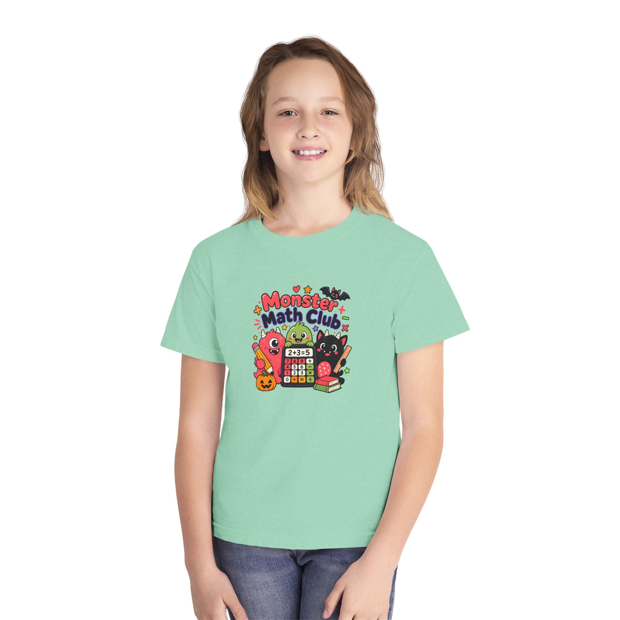 🎃 Monster Math Club Halloween Youth Retro Tee 🧮👻