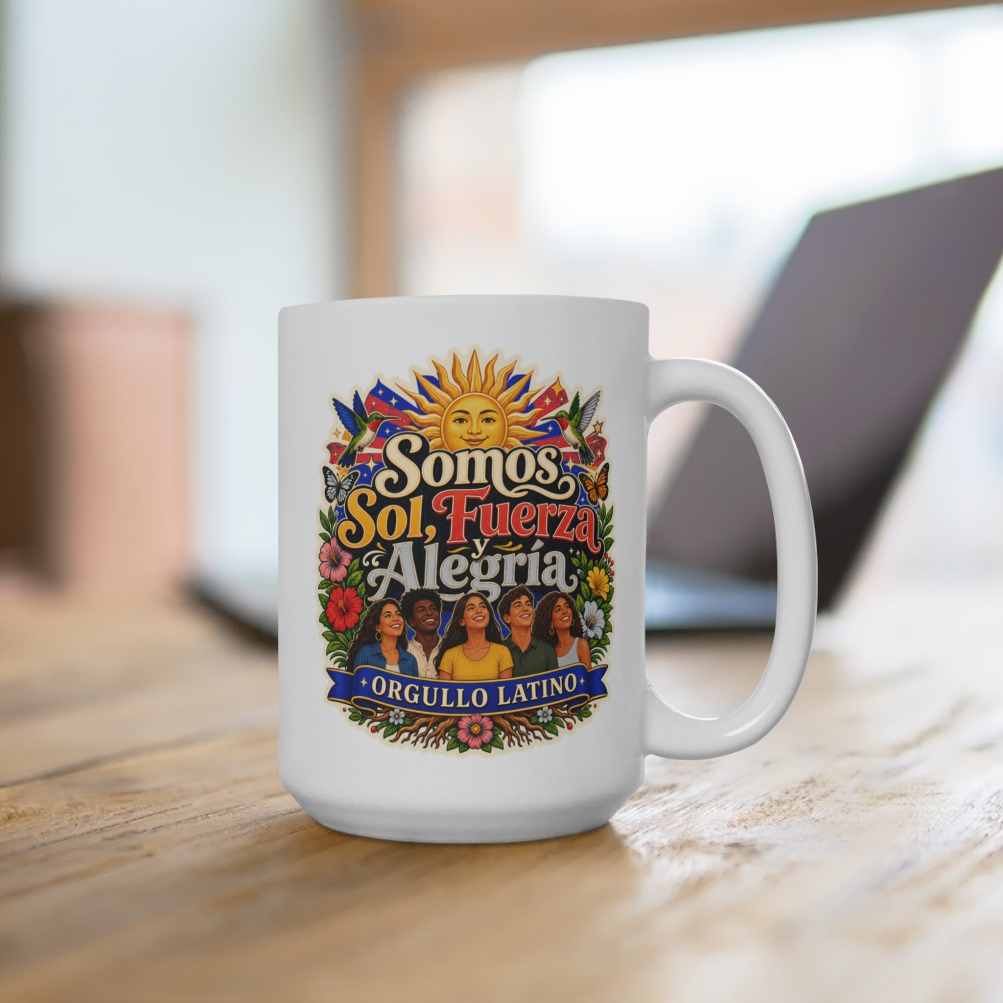 Sabor Que Cuenta Historias Mug - Hecho Con Amor Coffee Cup - Hispanic Family Cooking Gift for Abuelas, Home Cooks and Food Lovers