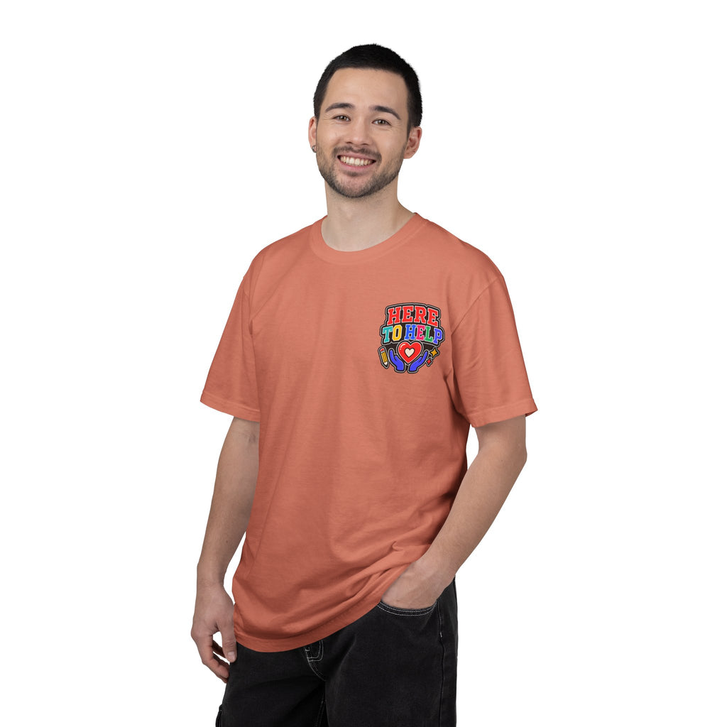Here to Help School Support Staff Comfort Colors® Tee 🍎✏️