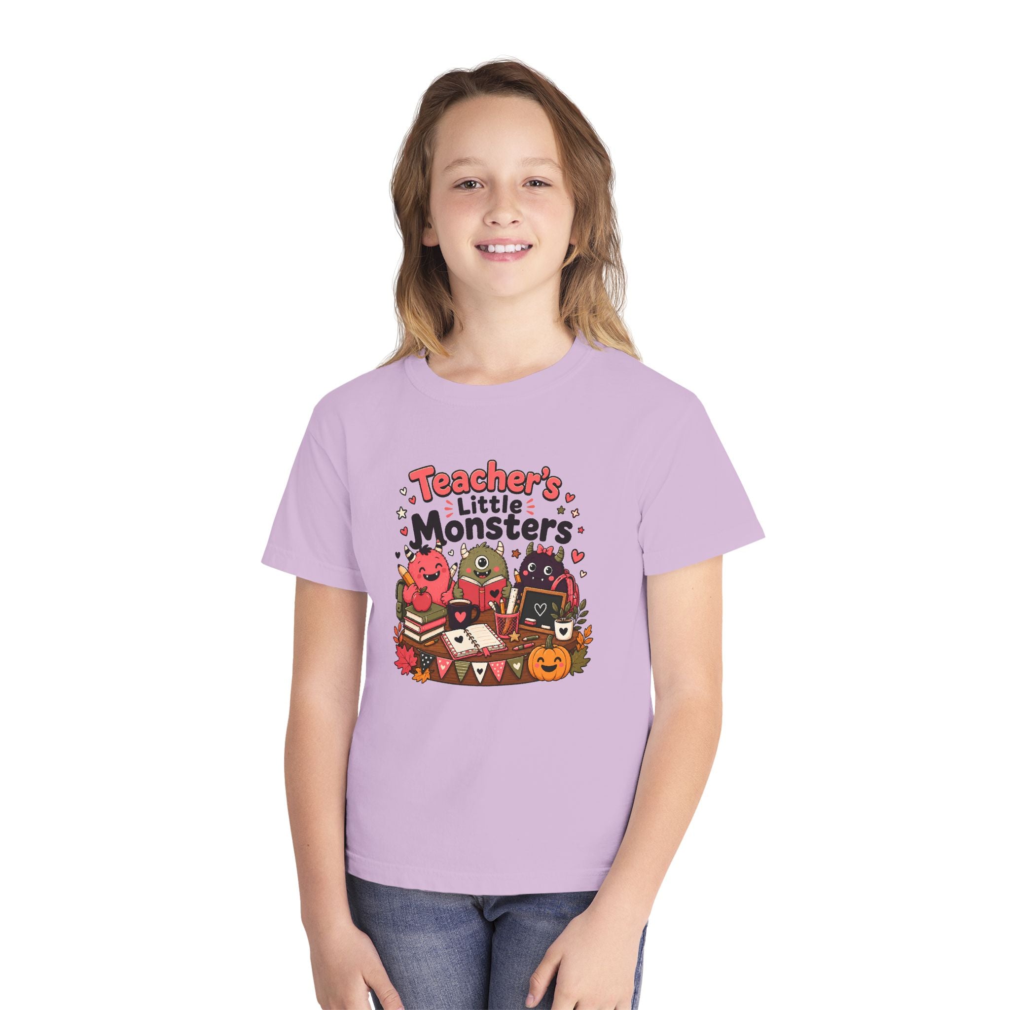 Teacher’s Little Monsters Youth Retro Tee 🍎📚