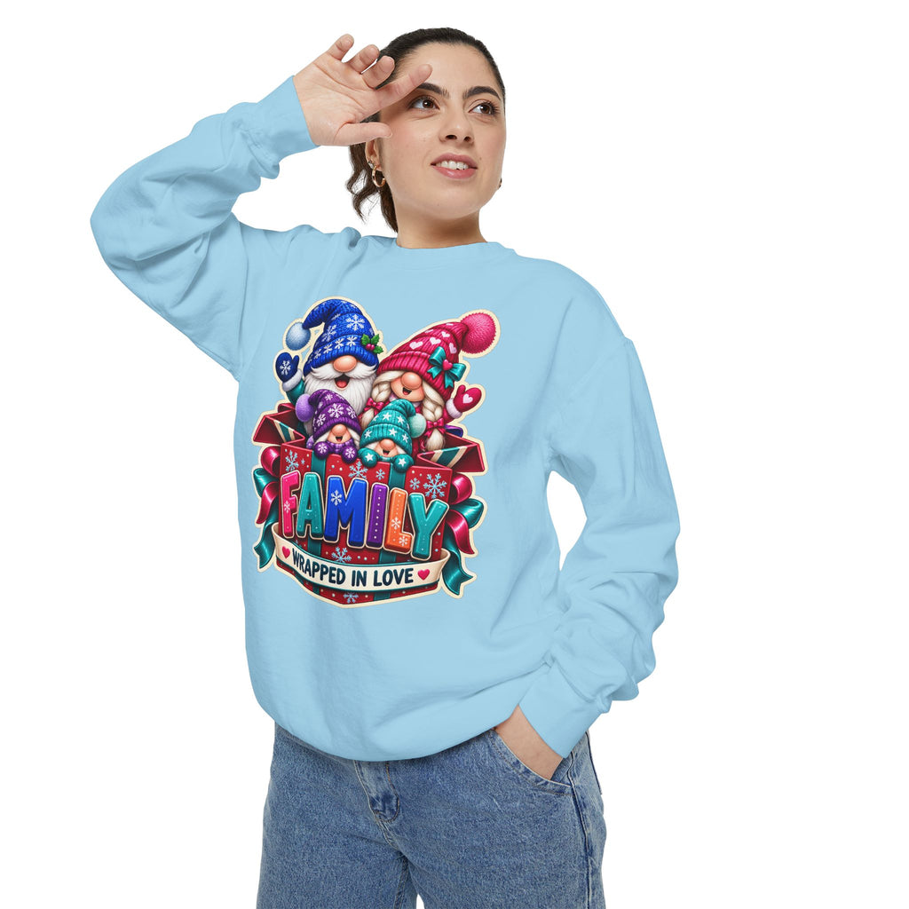 Family Wrapped in Gnome Love Christmas Sweatshirt