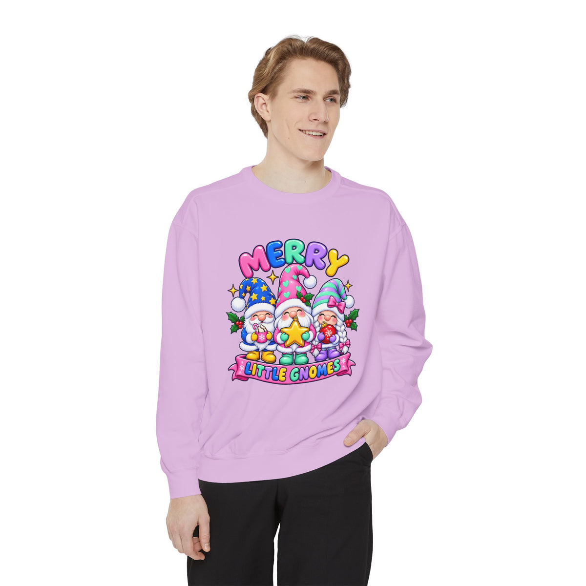 Merry Little Gnomes Sweatshirt Cute Christmas Holiday Crewneck