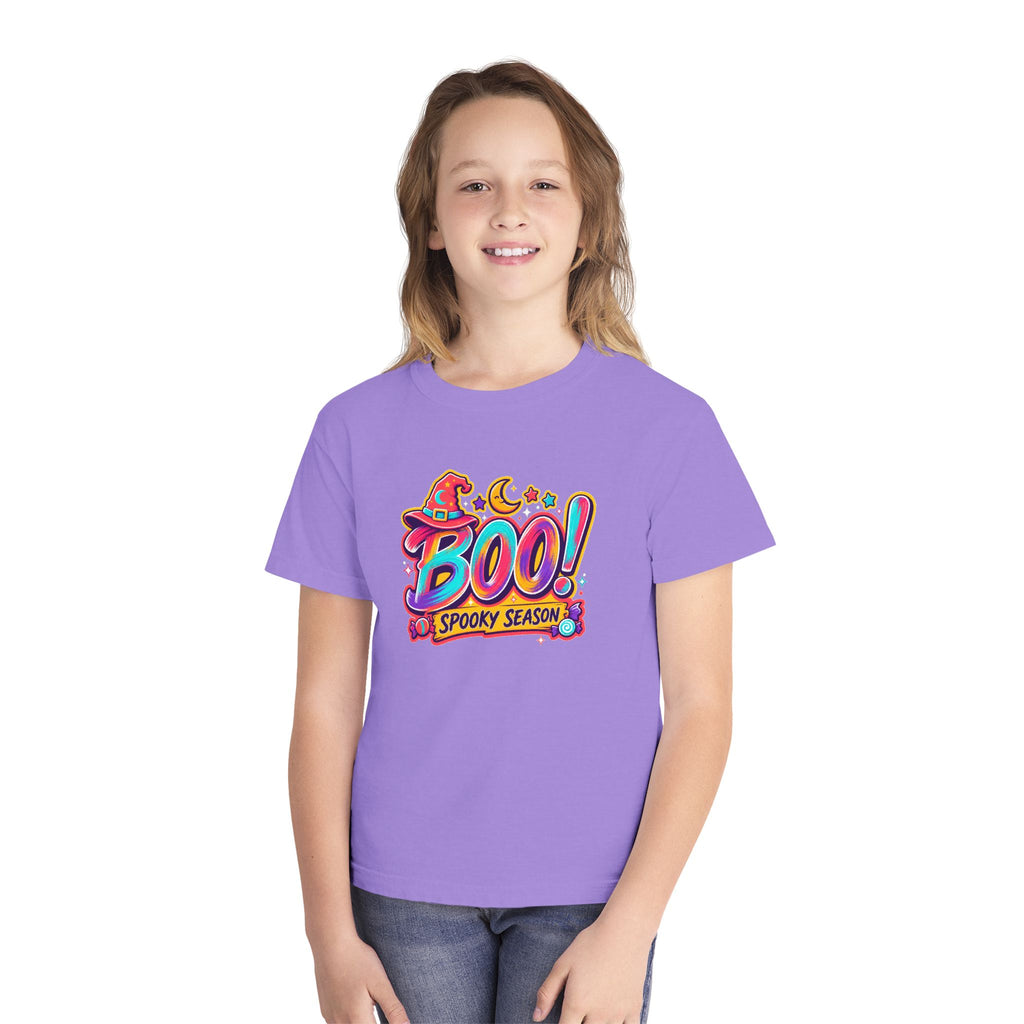 🎃 BOO! Spooky Season Youth Retro Tee ✨