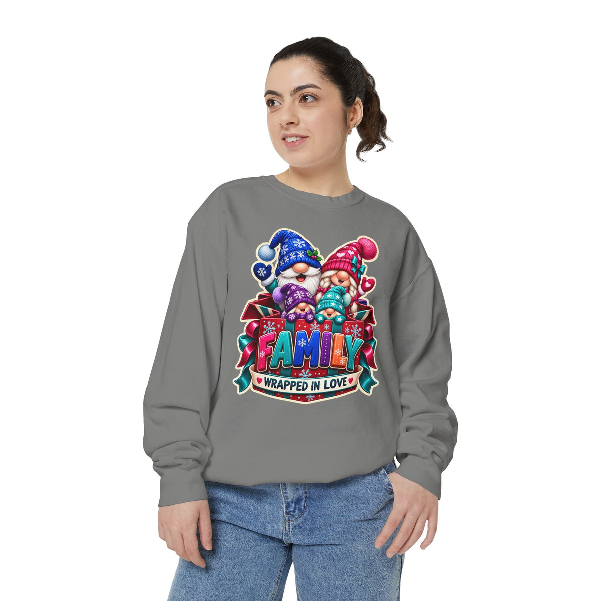 Family Wrapped in Gnome Love Christmas Sweatshirt