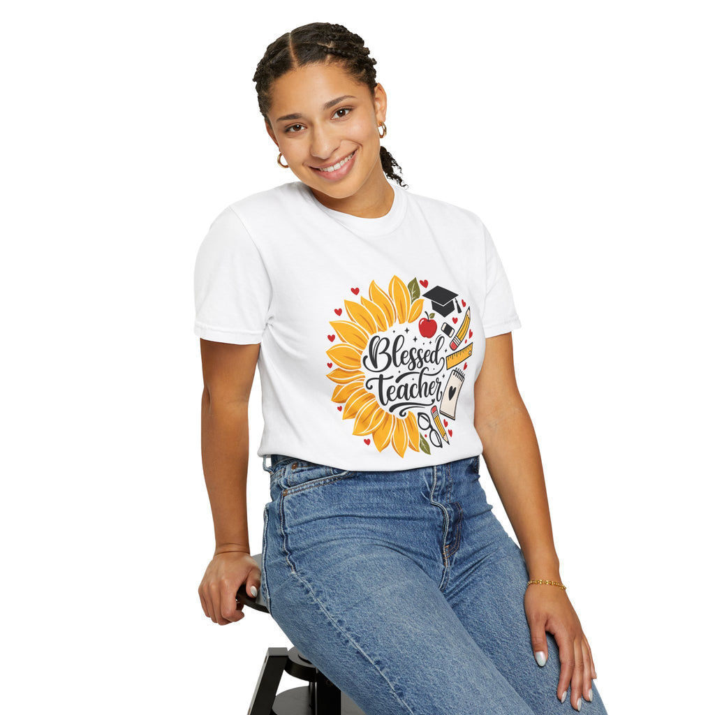 Blessed Teacher Heavyweight Tee 🌻📚✏️