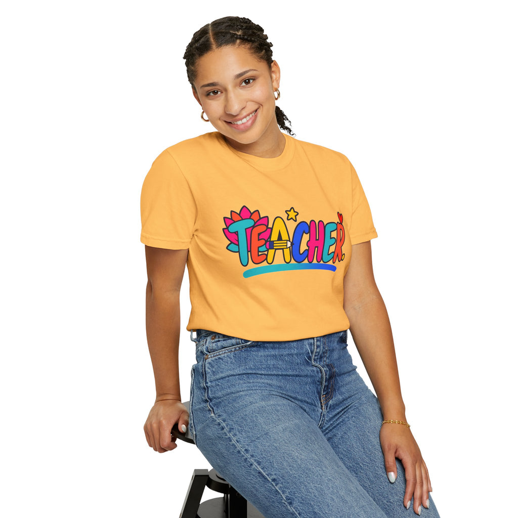 Colorful Teacher Comfort Colors® Heavyweight Tee 🍎✏️