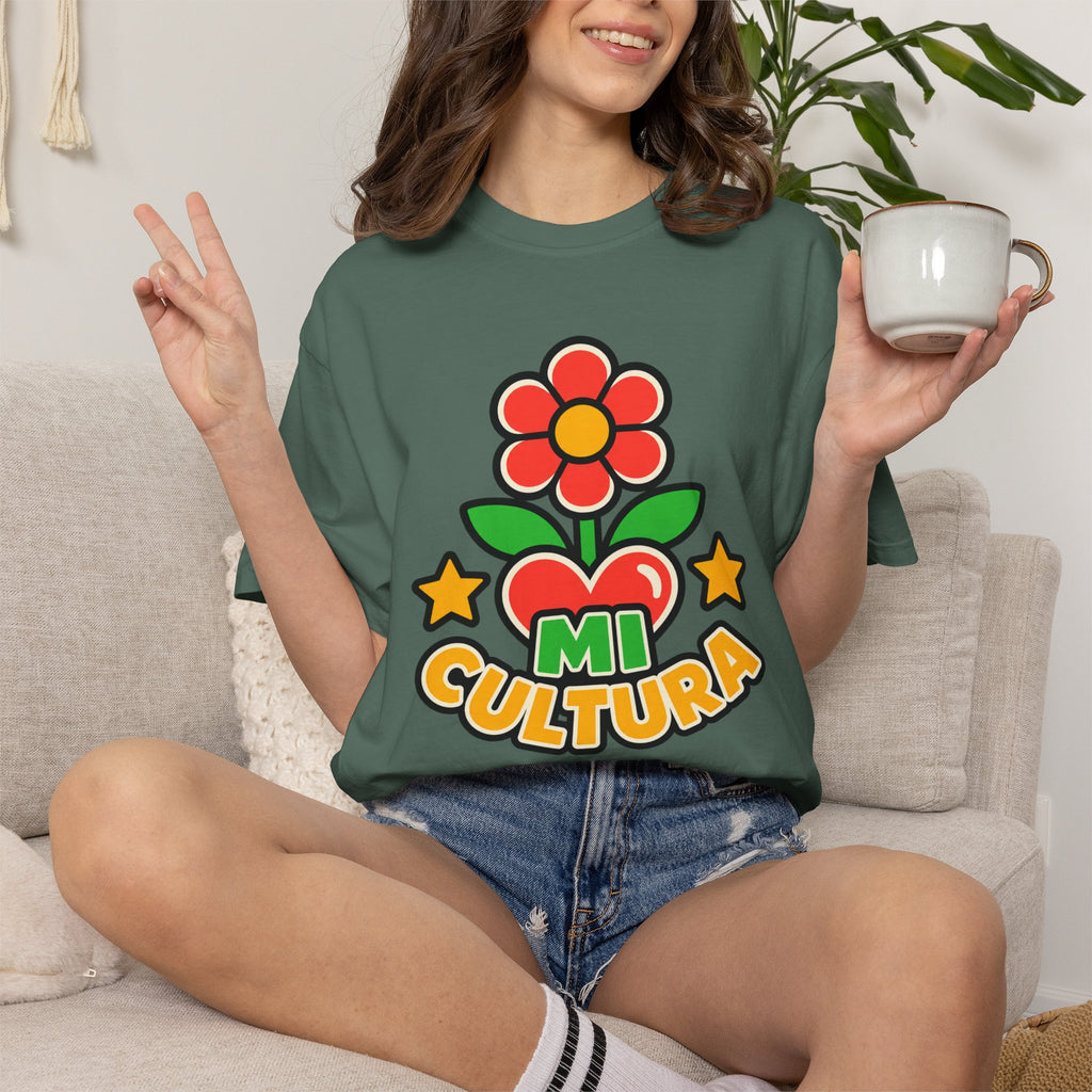 Mi Cultura Latino Heritage Heavyweight Tee 🌺❤️