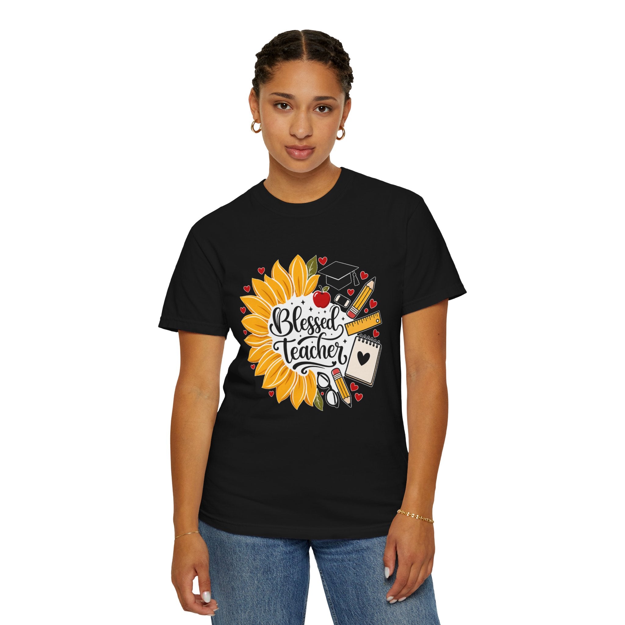 Blessed Teacher Heavyweight Tee 🌻📚✏️