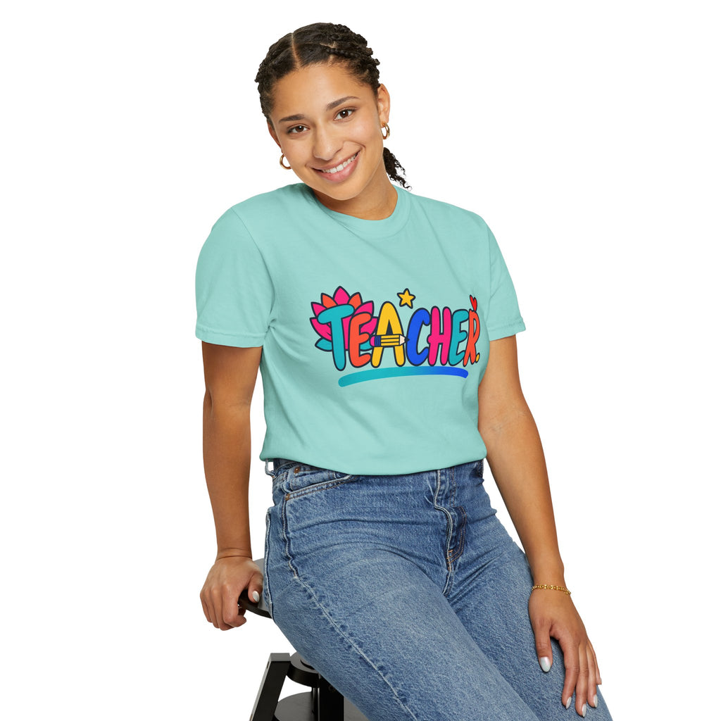 Colorful Teacher Comfort Colors® Heavyweight Tee 🍎✏️