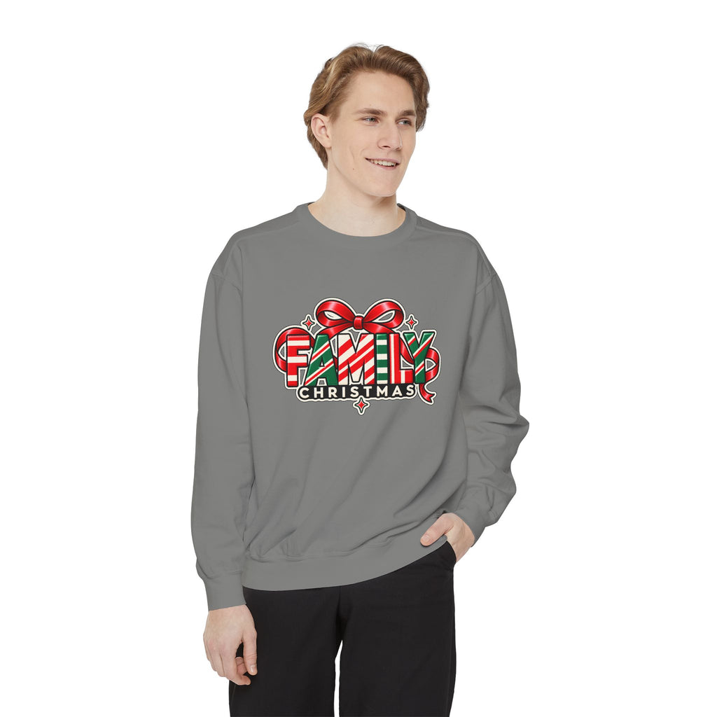 Family Christmas Candy Cane Holiday Sweatshirt