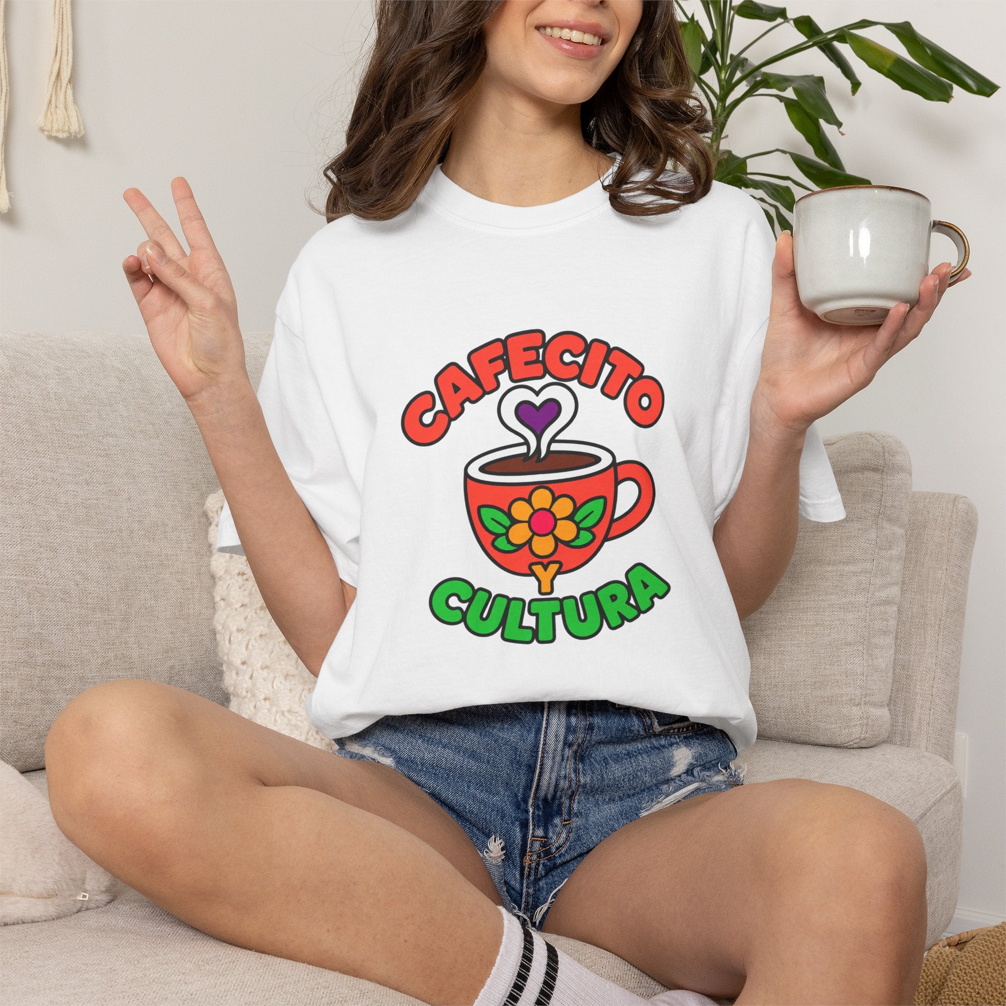 Cafecito Y Cultura Heavyweight Tee ☕🌼