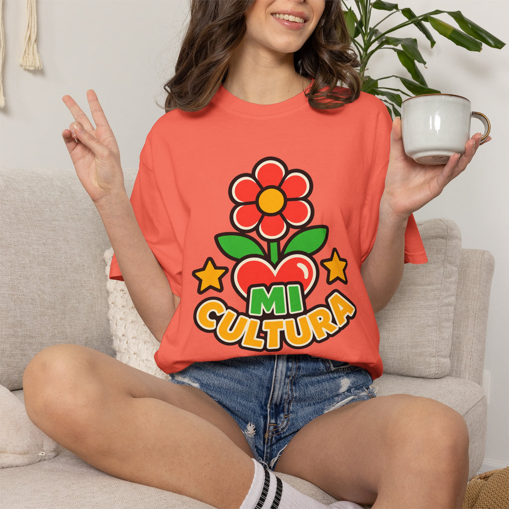 Mi Cultura Latino Heritage Heavyweight Tee 🌺❤️