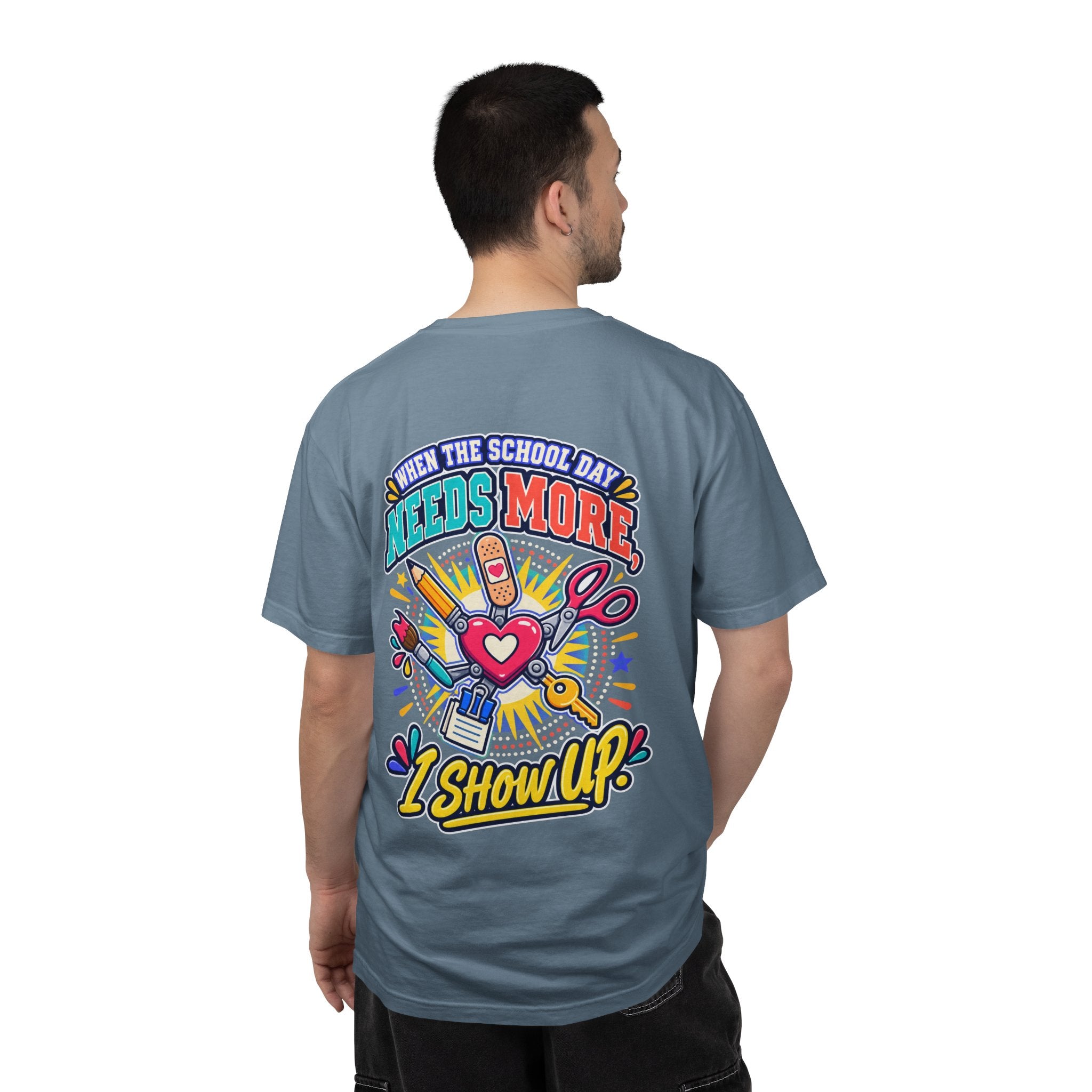 Here to Help School Support Staff Comfort Colors® Tee 🍎✏️
