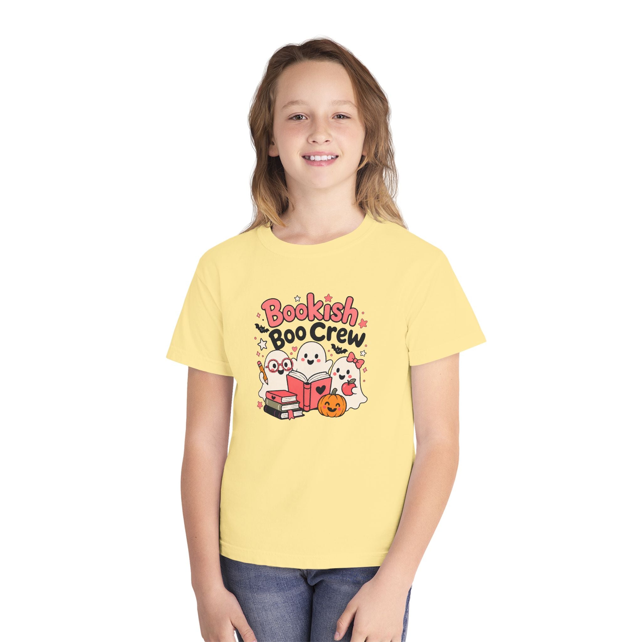 Bookish Boo Crew Youth Halloween Tee 📚👻