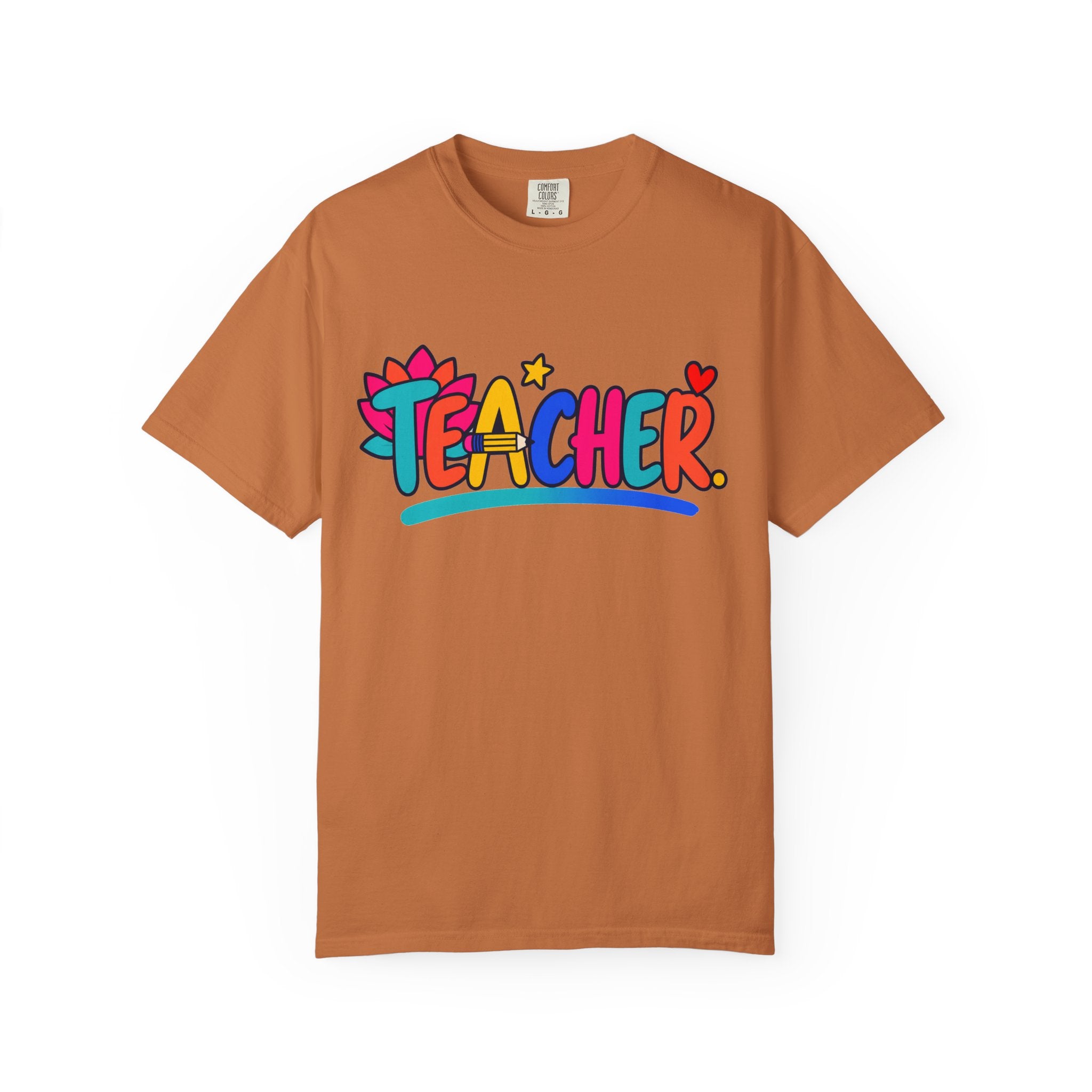 Colorful Teacher Comfort Colors® Heavyweight Tee 🍎✏️
