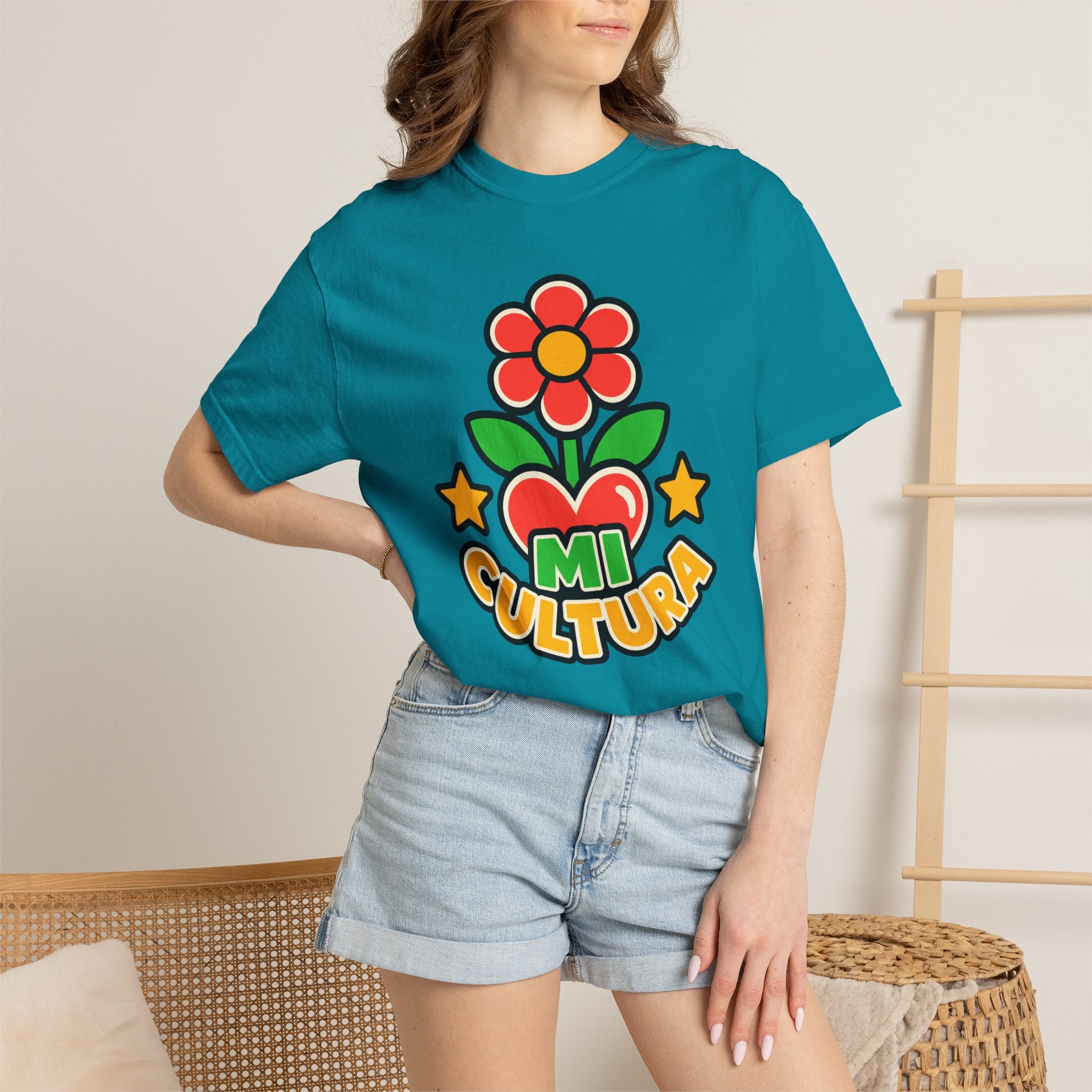 Mi Cultura Latino Heritage Heavyweight Tee 🌺❤️