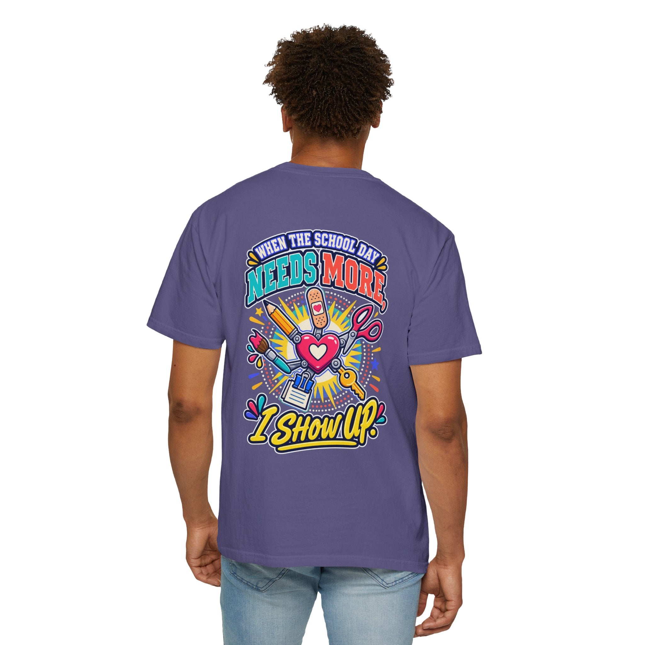 Here to Help School Support Staff Comfort Colors® Tee 🍎✏️