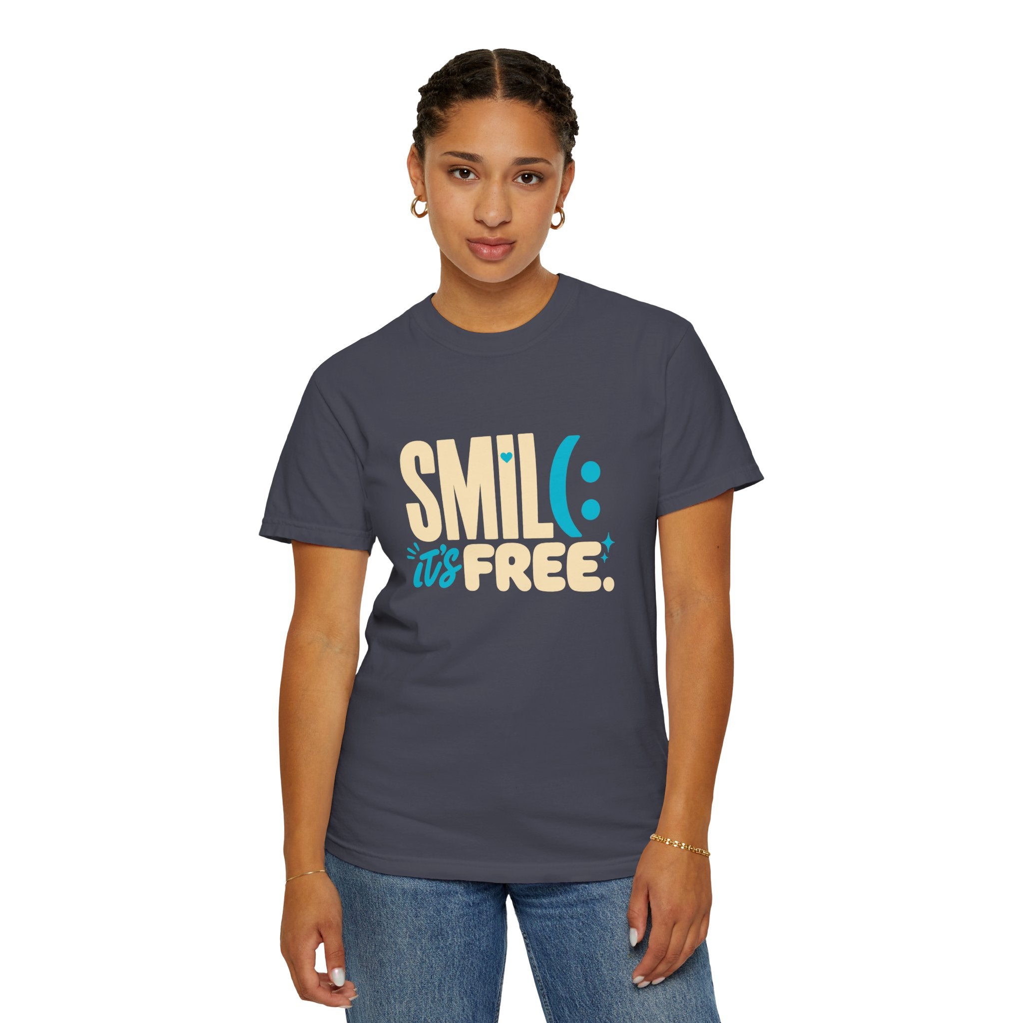 SMIL(: It’s Free Garment-Dyed Graphic Tee