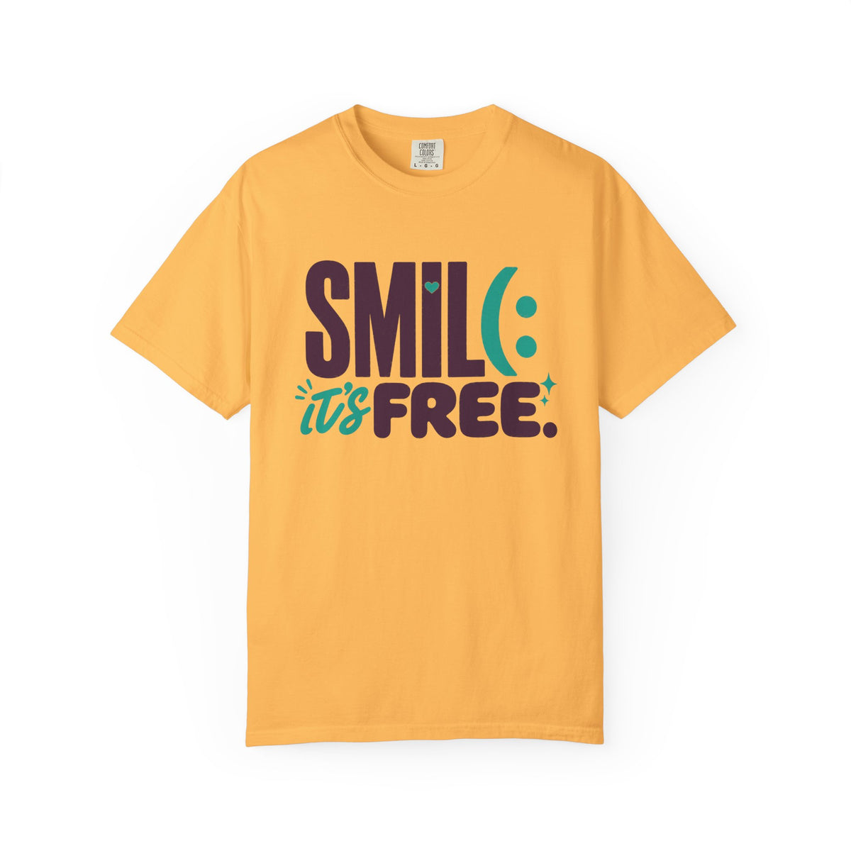 SMILE IT’S FREE! Garment-Dyed Graphic Tee
