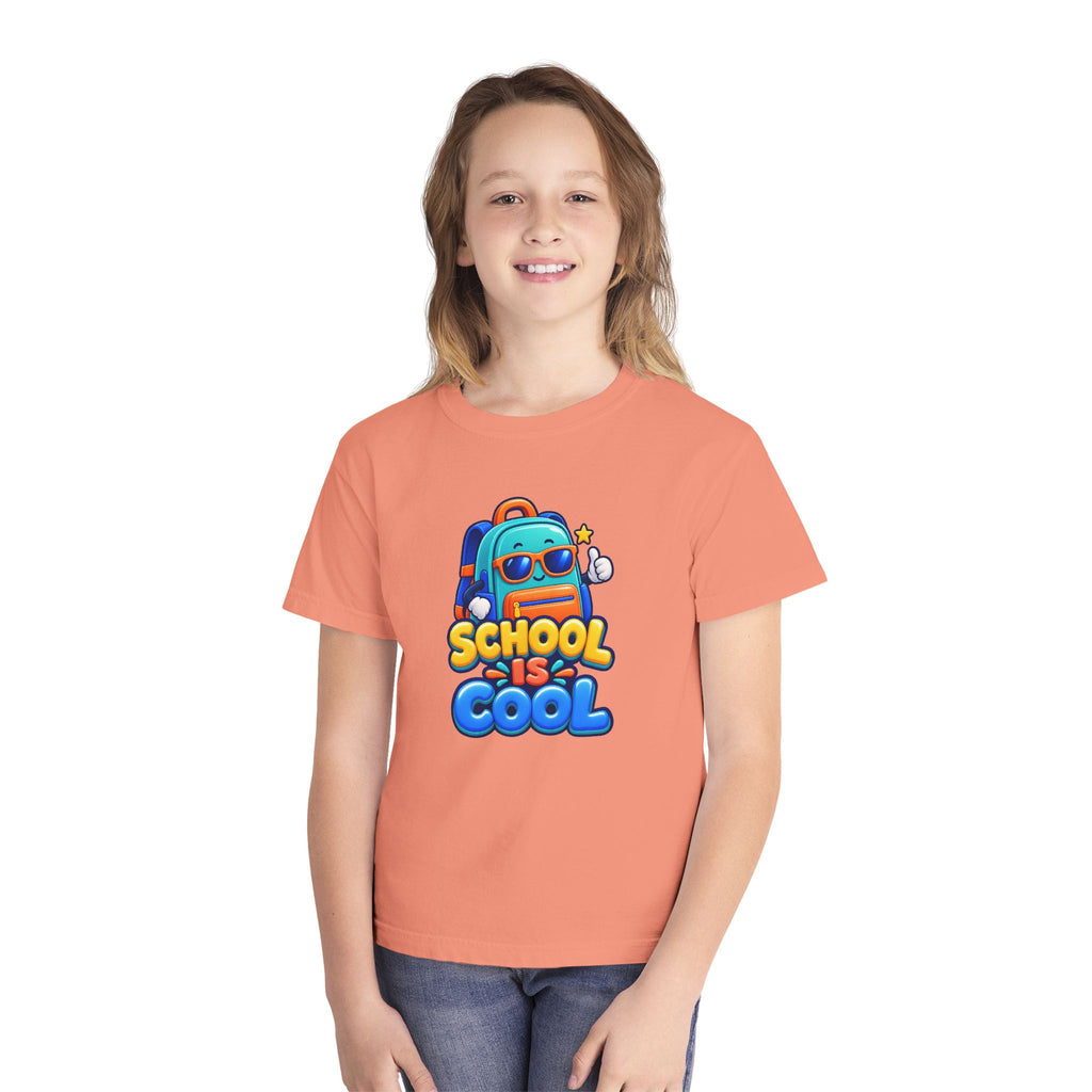 🎒 School Is Cool Backpack Cartoon Kids Tee