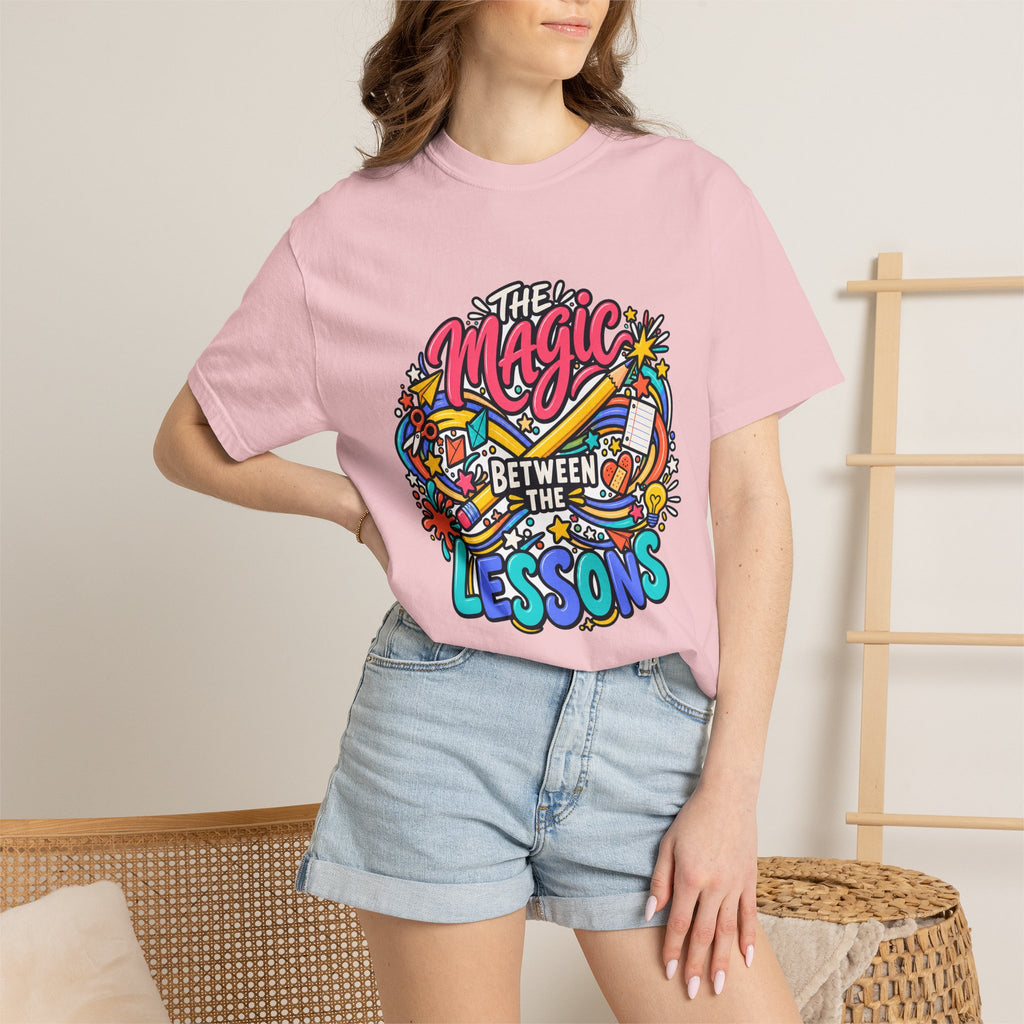 The Magic Between the Lessons Teacher Comfort Colors® Tee ✏️✨