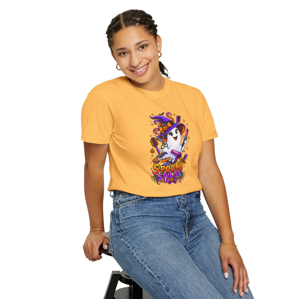Spooky Stylist Halloween Tee – Adult Unisex Beauty Salon Party Shirt