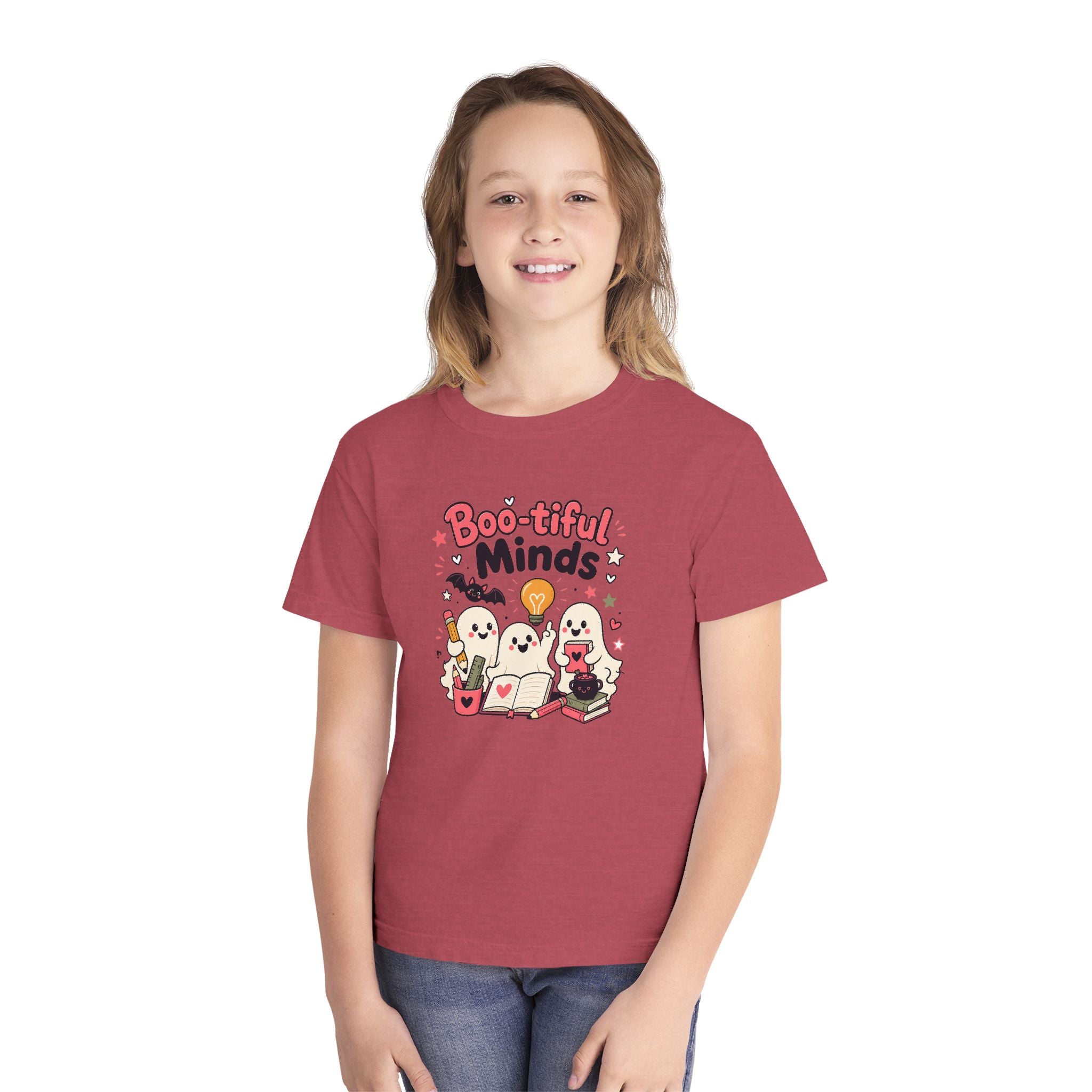 Boo-tiful Minds Youth Halloween Learning Tee 👻💡
