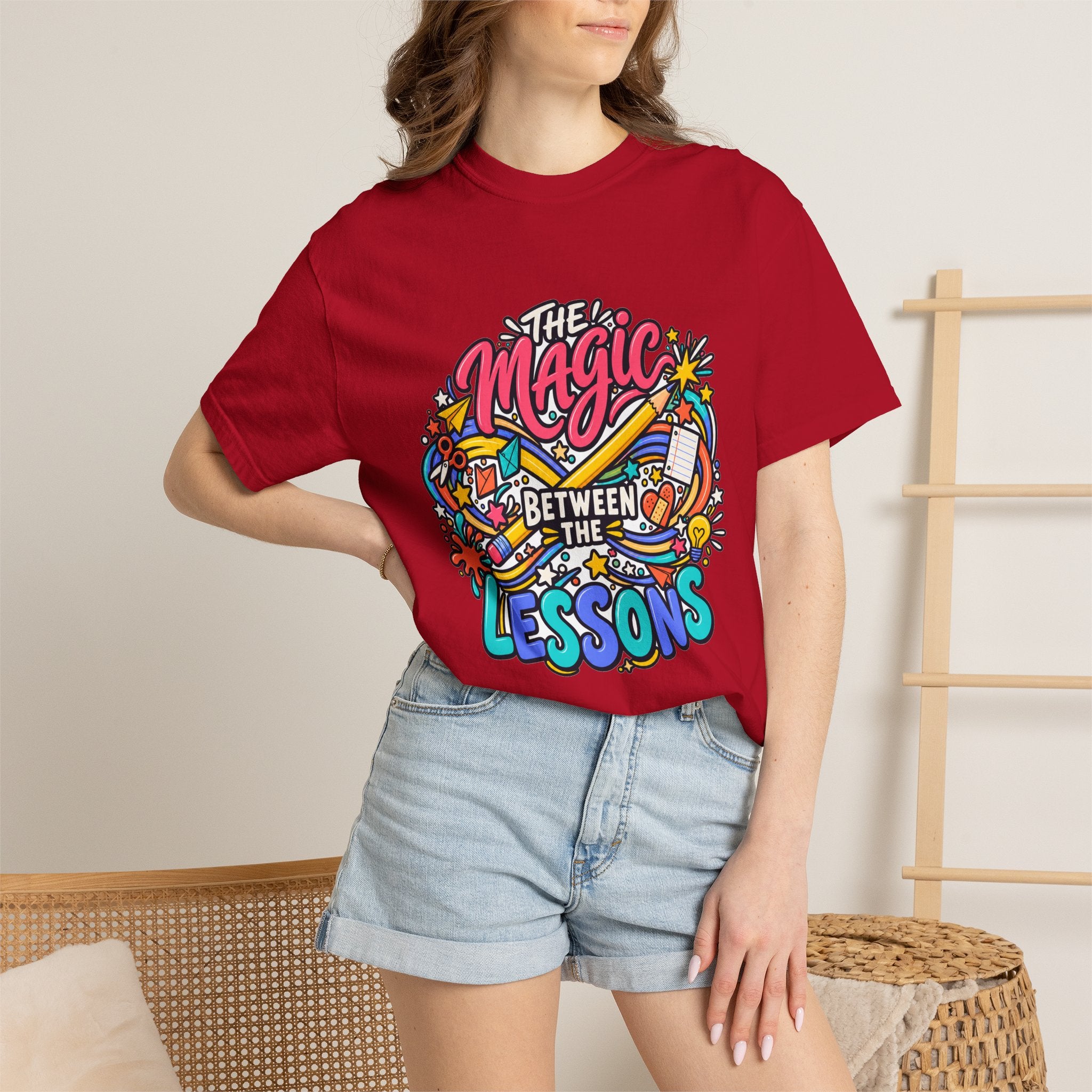 The Magic Between the Lessons Teacher Comfort Colors® Tee ✏️✨