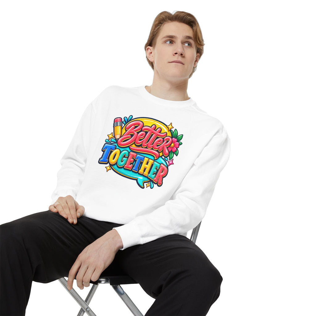 Better Together Sweatshirt Colorful Retro Graphic Crewneck