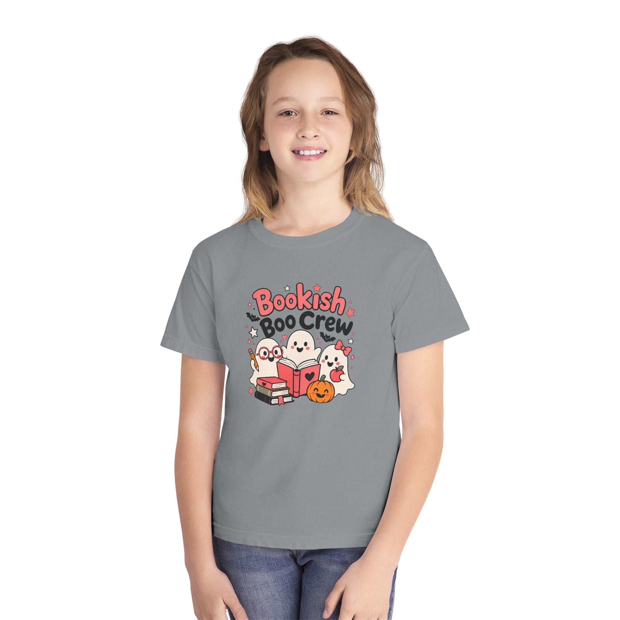Bookish Boo Crew Youth Halloween Tee 📚👻