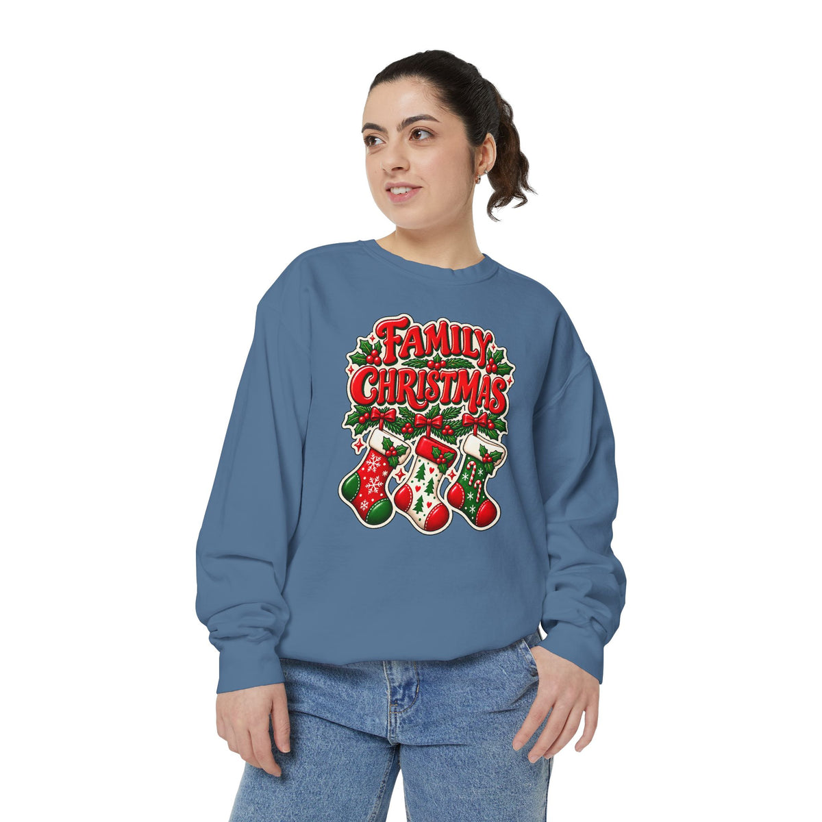 Family Christmas Stocking Holiday Sweatshirt