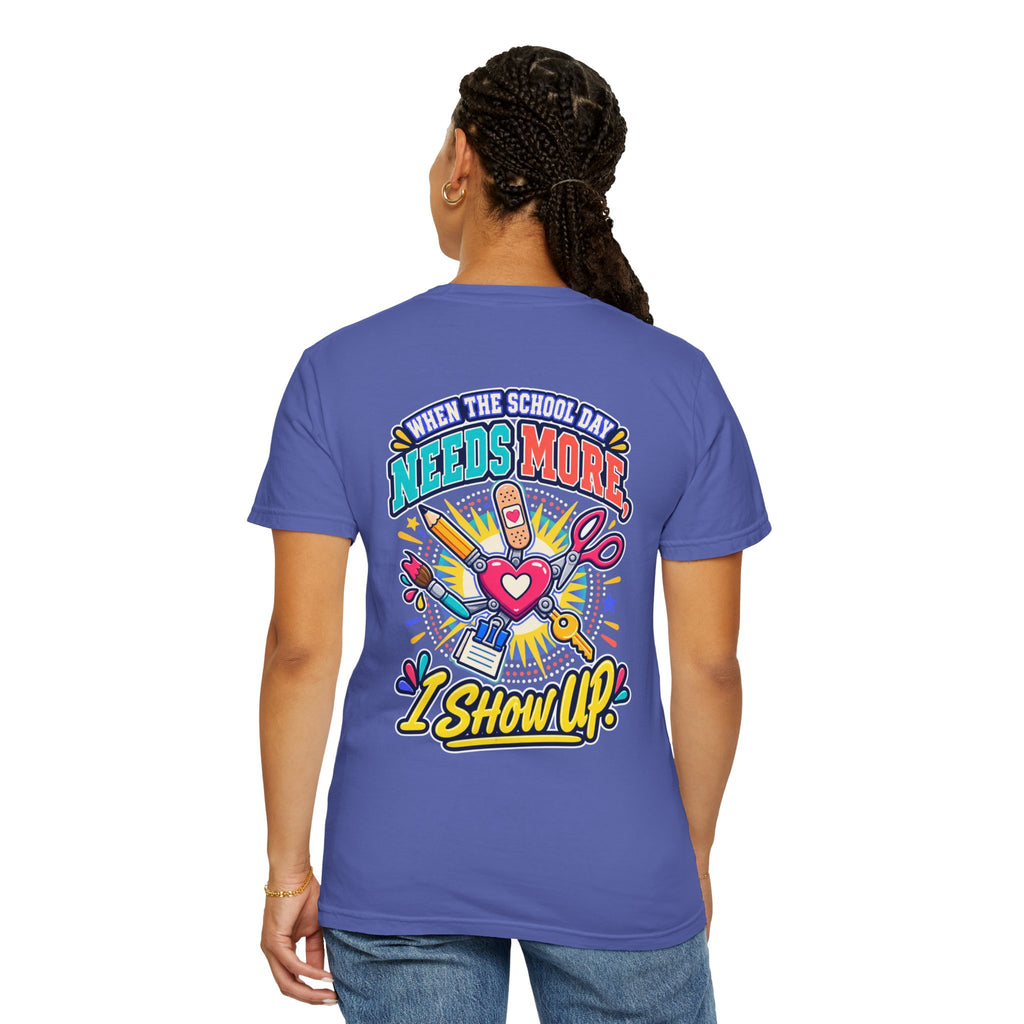 Here to Help School Support Staff Comfort Colors® Tee 🍎✏️
