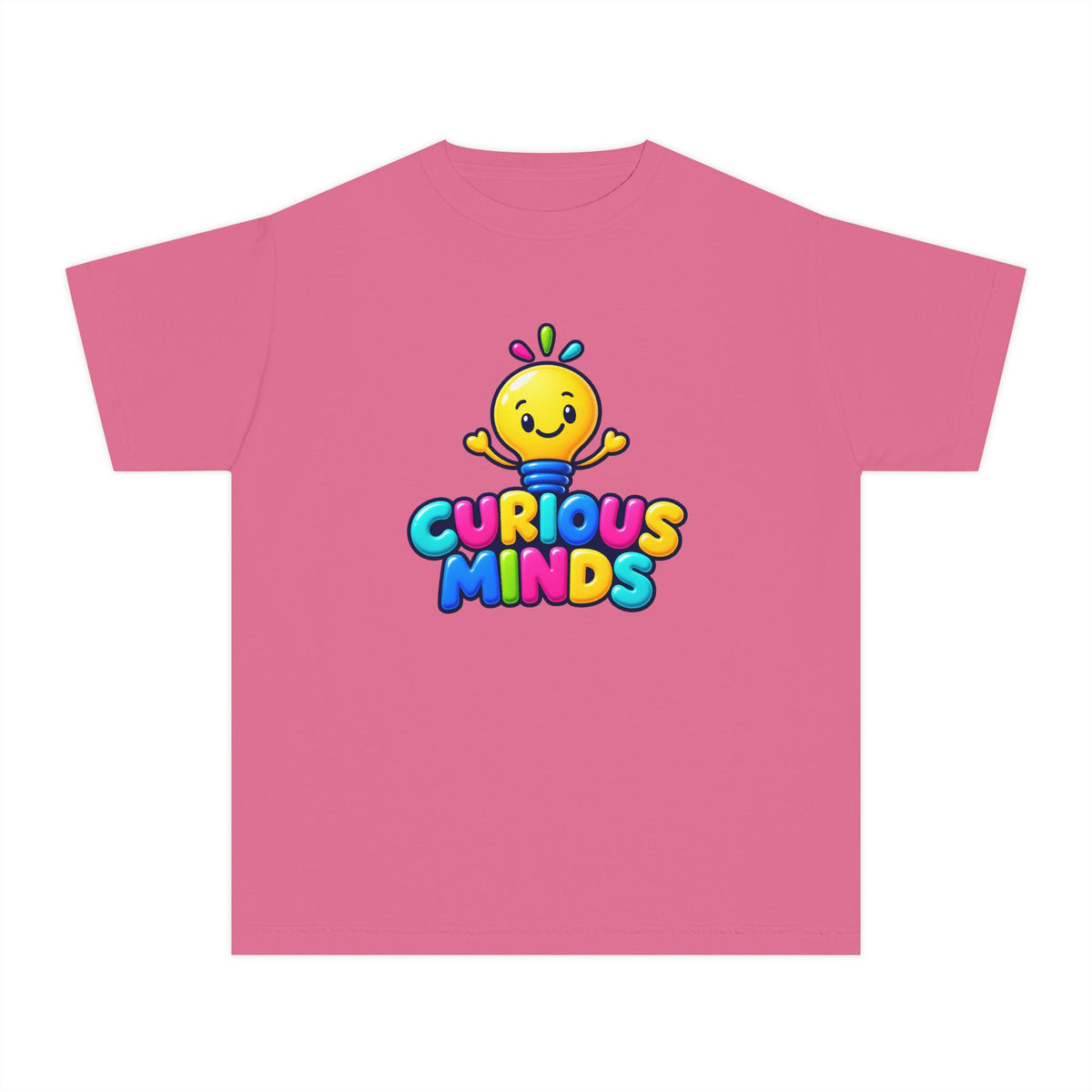 💡 Curious Minds Kids Tee Colorful Happy Character