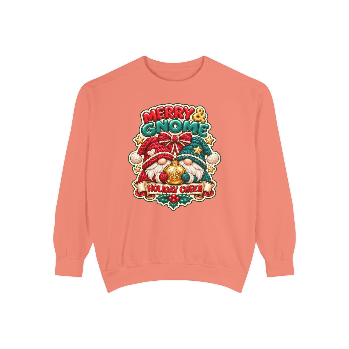 Merry and Gnome Holiday Cheer Sweatshirt — Cute Christmas Design