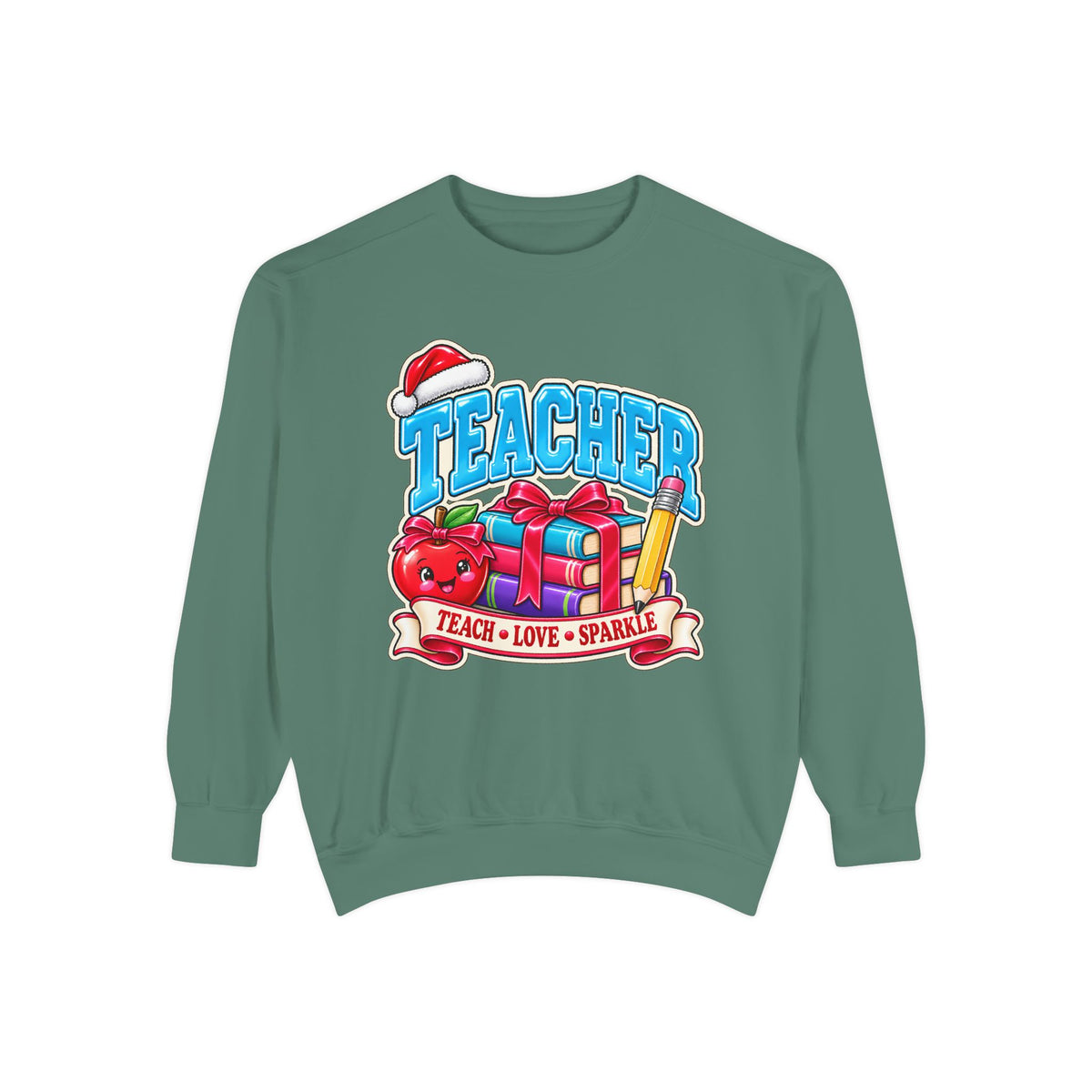 Teach • Love • Sparkle Christmas Teacher Sweatshirt