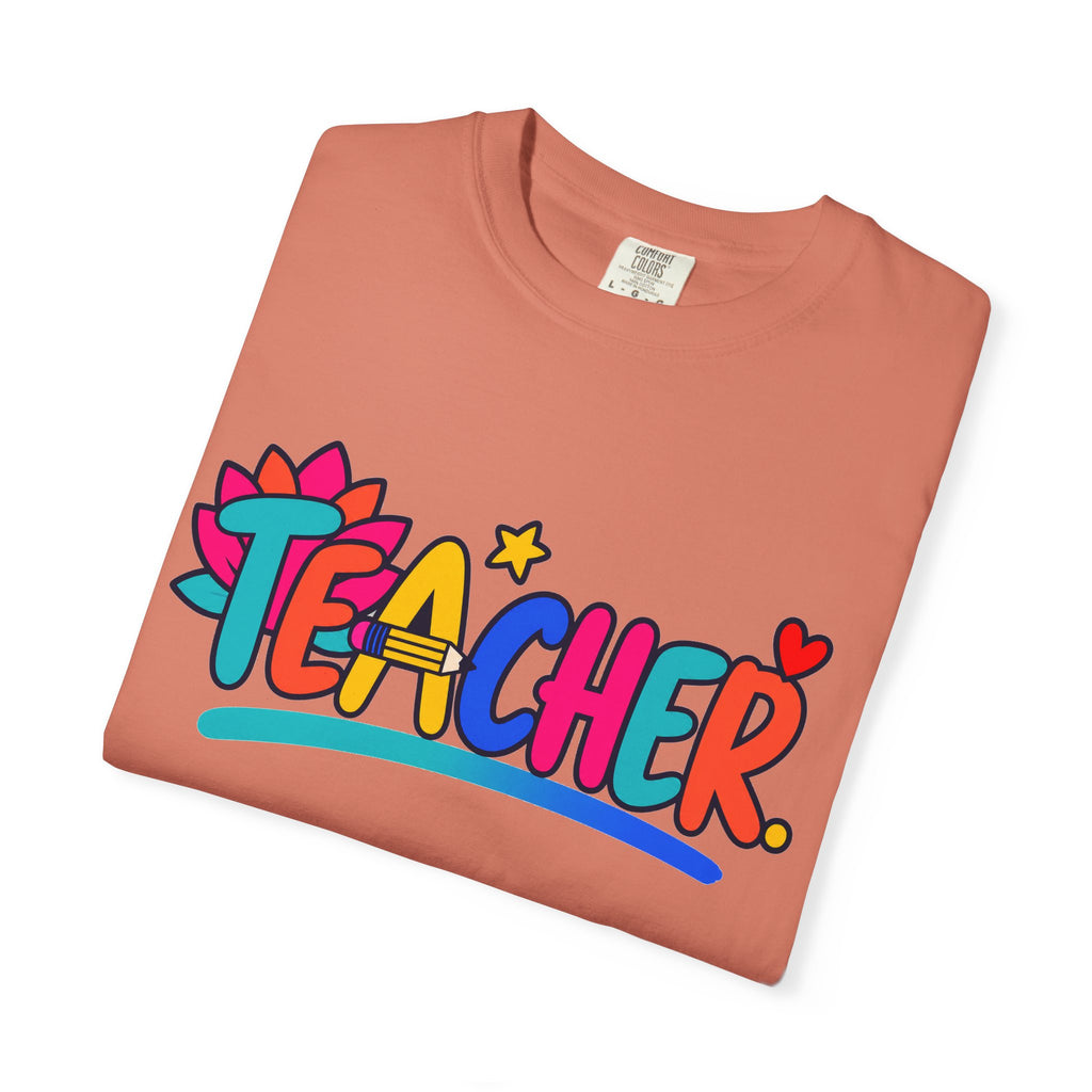 Colorful Teacher Comfort Colors® Heavyweight Tee 🍎✏️