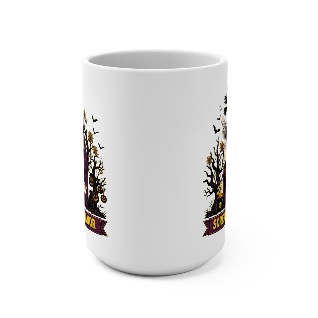 Screamville Manor Mug - Haunted House Halloween Coffee Cup - Spooky Gothic Ceramic Mug - Halloween Gift