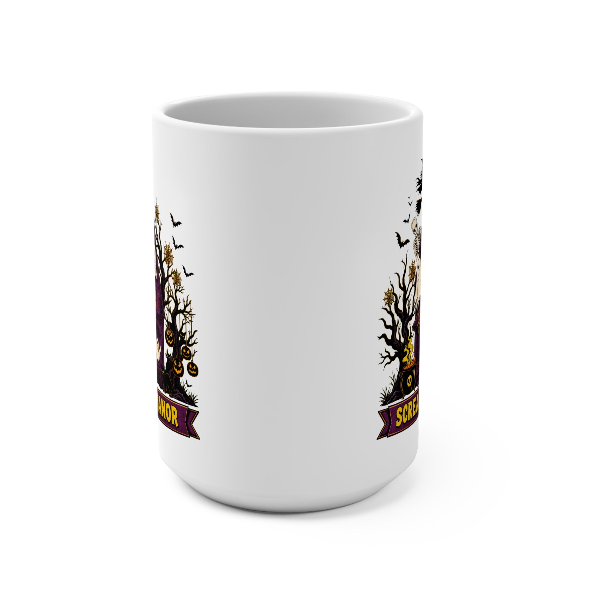 Screamville Manor Mug - Haunted House Halloween Coffee Cup - Spooky Gothic Ceramic Mug - Halloween Gift